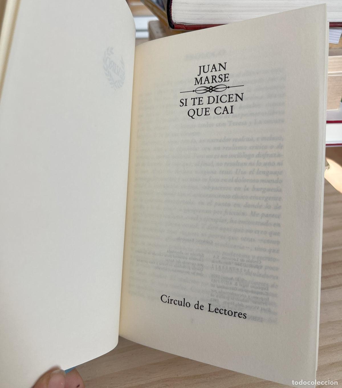Second hand books: S&iacute; te dicen que ca&iacute; - Juan Mars&eacute;