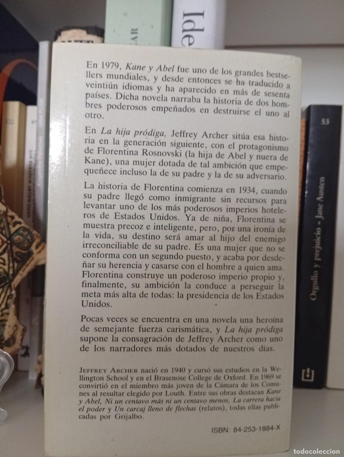 Libros de segunda mano: La hija pr&oacute;diga - Jeffrey Archer - Foto 2