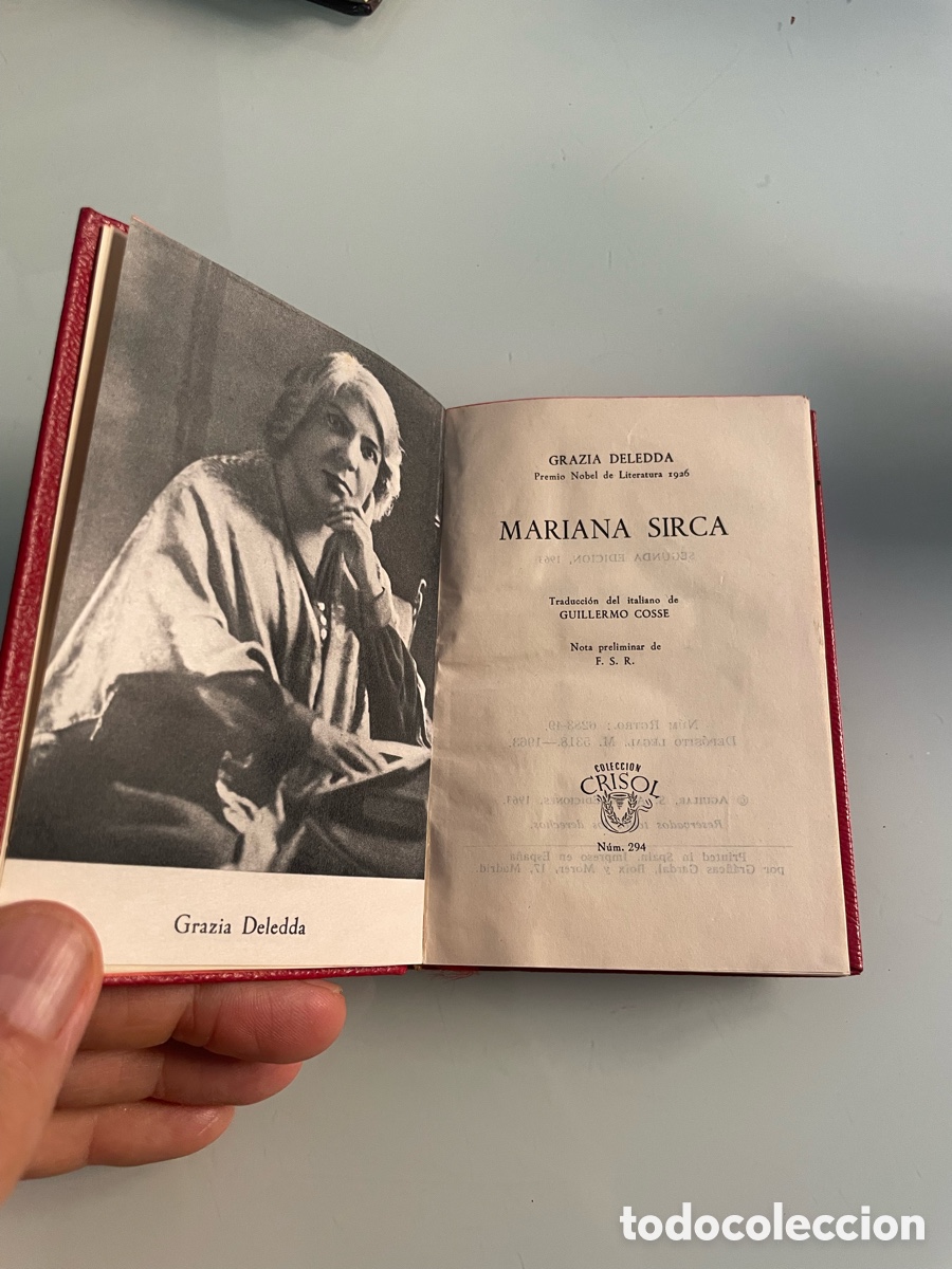 Libros de segunda mano: Mariana Sirca. Grazia Deledda. Aguilar Crisol 294. 2&ordf; ed. 1963