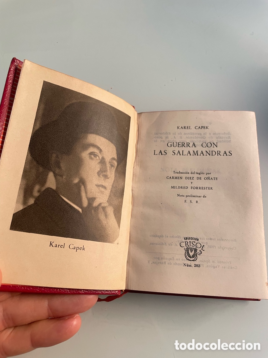 Libros de segunda mano: Guerra con las salamandras. Karel Capek. Aguilar Crisol 283. 1&ordf; ed. 1950