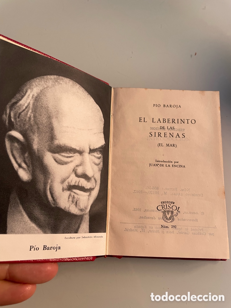 Libros de segunda mano: El Laberinto de las Sirenas. Pio Baroja. Aguilar crisol n&uacute;mero 292. Tercera Edici&oacute;n 1962