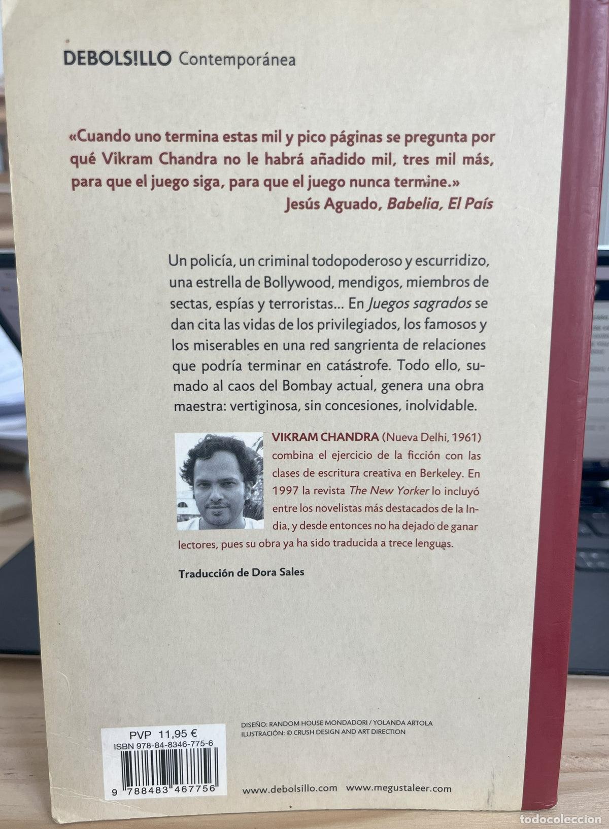 Libros de segunda mano: Juegos sagrados - Vikram Chandra - Foto 2