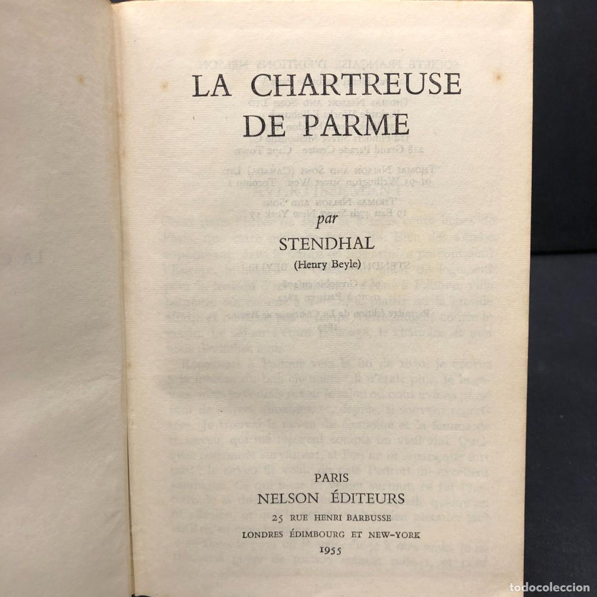 Libros de segunda mano: LE CHARTREUSE DE PARME - STENDHAL - NELSON / 286