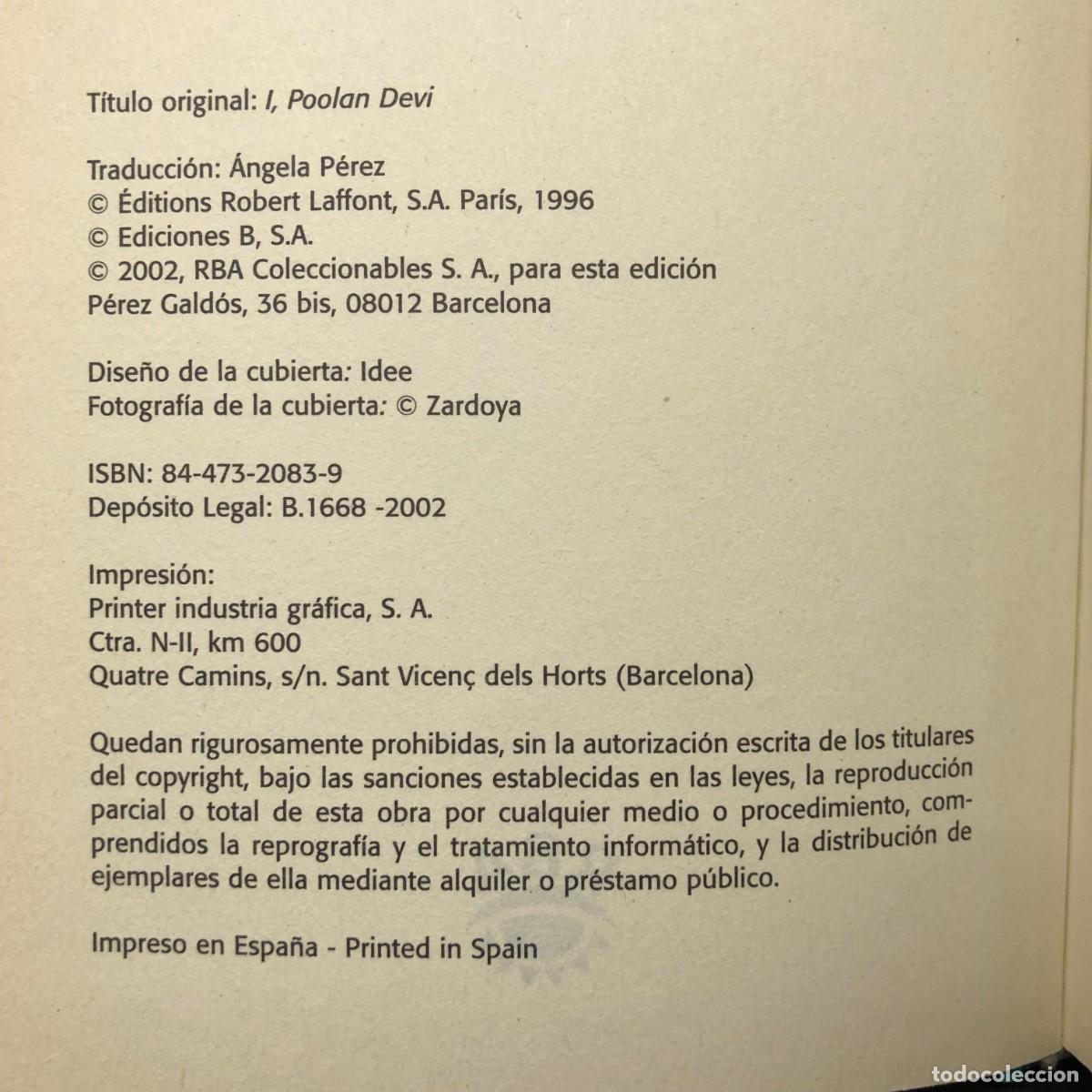Libros de segunda mano: LA REINA DE LOS BANDIDOS - PHOOLAN DEVI - TESTIMONIOS DE MUJER - RBA / 304 - Foto 4