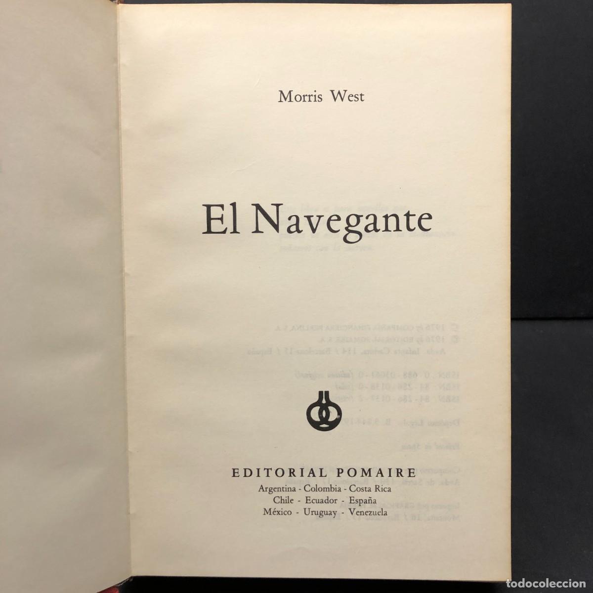 Libros de segunda mano: EL NAVEGANTE - MORRIS WEST - EDITORIAL POMAIRE / 355