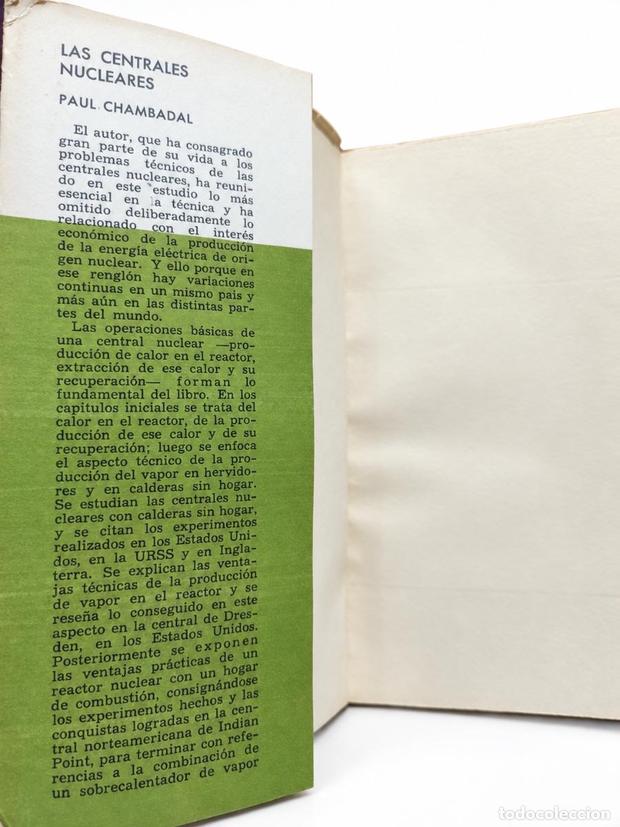 Libros de segunda mano: Paul Chambadal &ndash; Las centrales nucleares &ndash; EUDEBA &ndash; 1967 - Foto 2