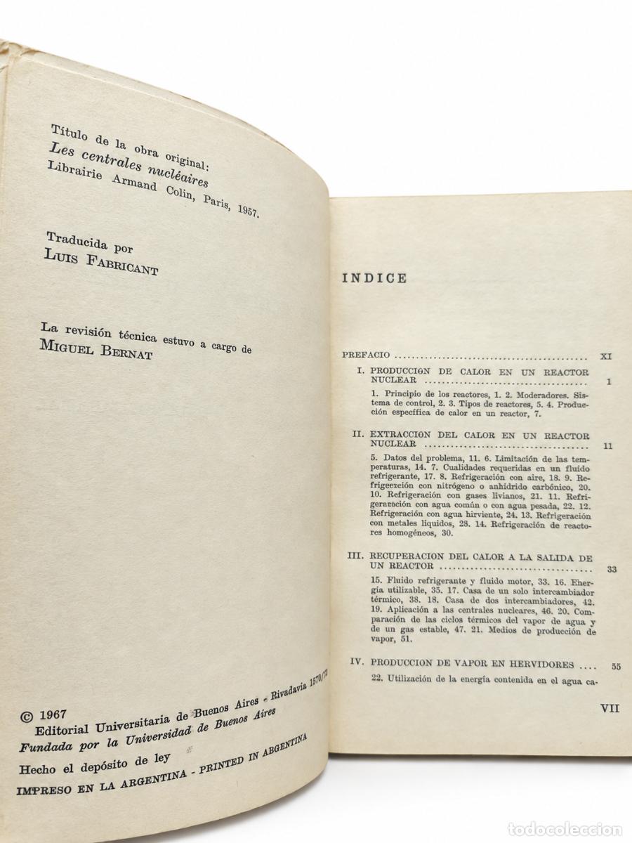 Libros de segunda mano: Paul Chambadal &ndash; Las centrales nucleares &ndash; EUDEBA &ndash; 1967 - Foto 3