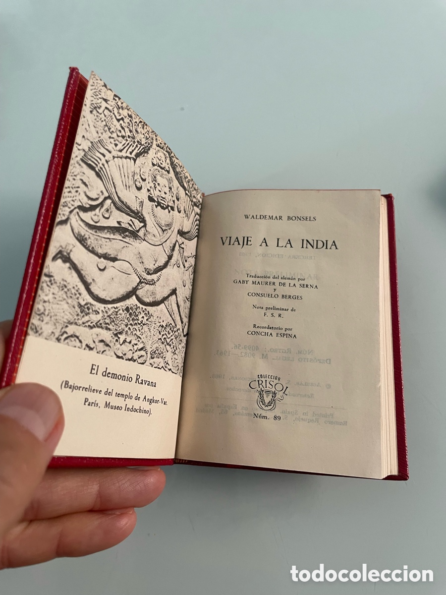 Libros de segunda mano: Viaje a la India. Waldemar Bonsels. Aguilar Crisol 89. 3&ordf; ed. 1963