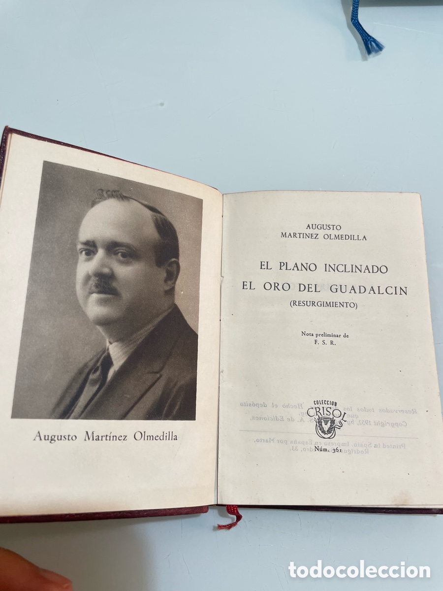 Libros de segunda mano: El plano inclinado - el oro del Guadalcin. Mart&iacute;nez Olmedilla. Aguilar Crisol 361, 1&ordf; ed. 1952