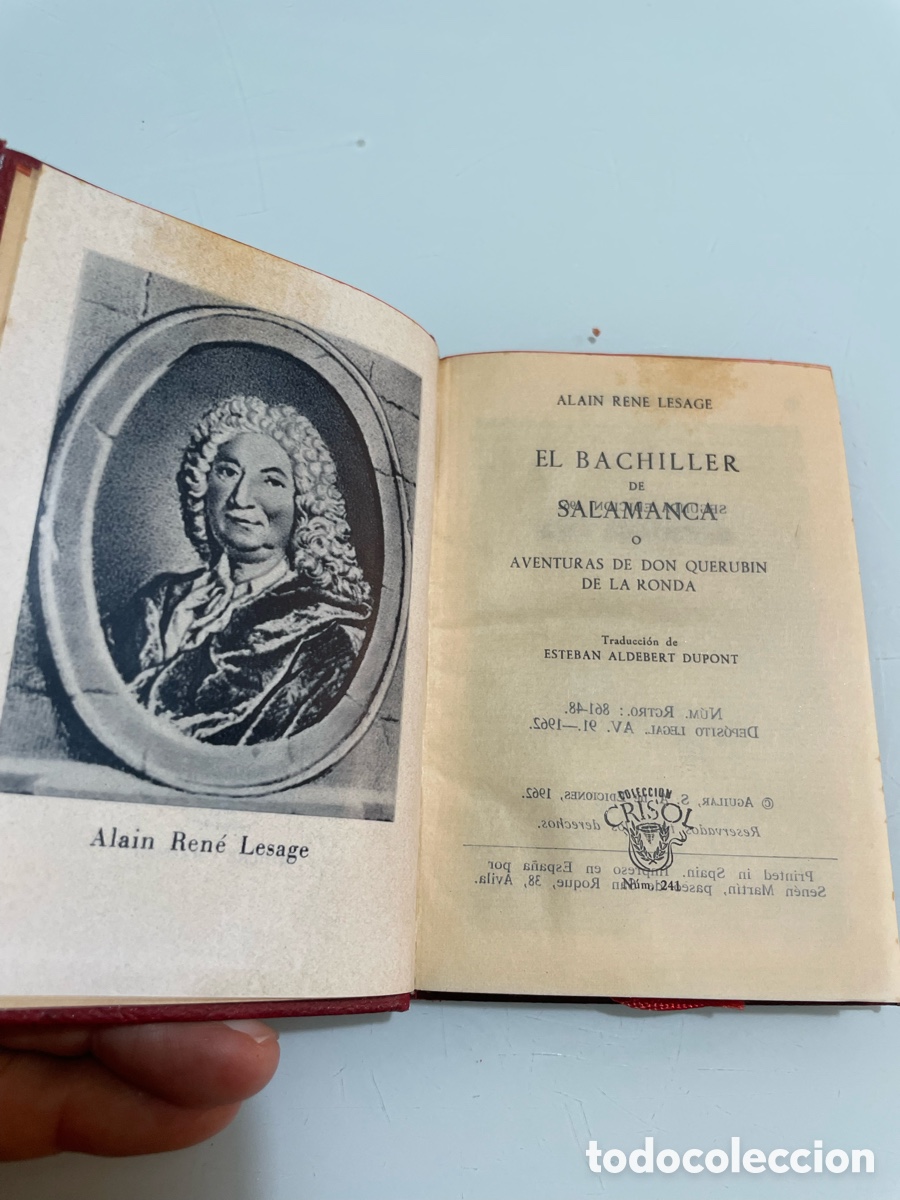 Libros de segunda mano: El Bachiller de Salamanca. Alain Rene Lesage. Aguilar Crisol 241, 2&ordf; ed. 1962