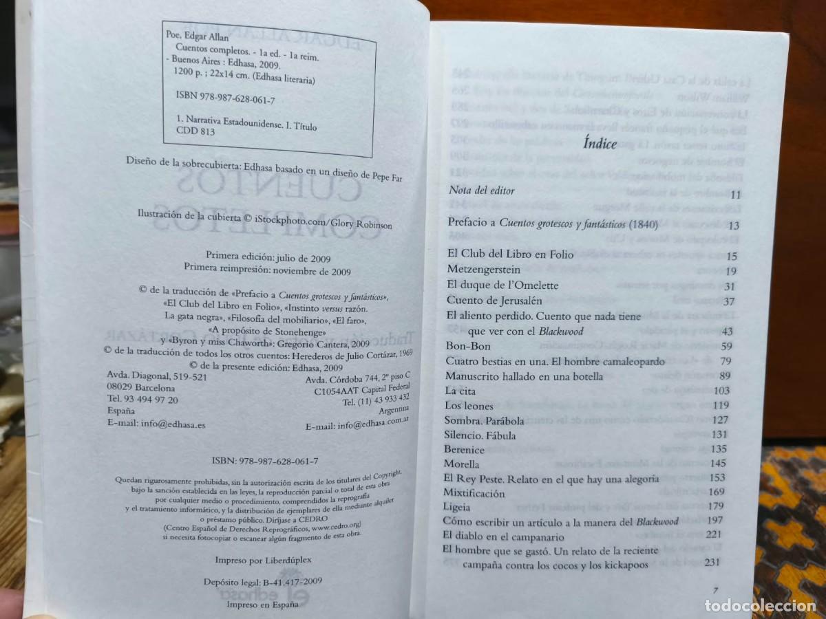 Libros de segunda mano: EDGAR ALLAN POE &ndash; CUENTOS COMPLETOS &ndash; EDHASA - Foto 4