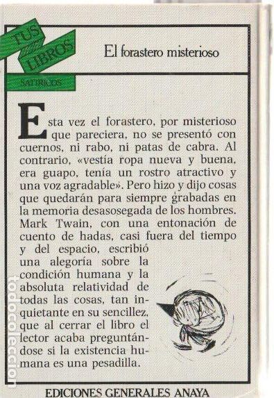 Libros de segunda mano: El forastero misterioso / Mark Twain - Foto 2