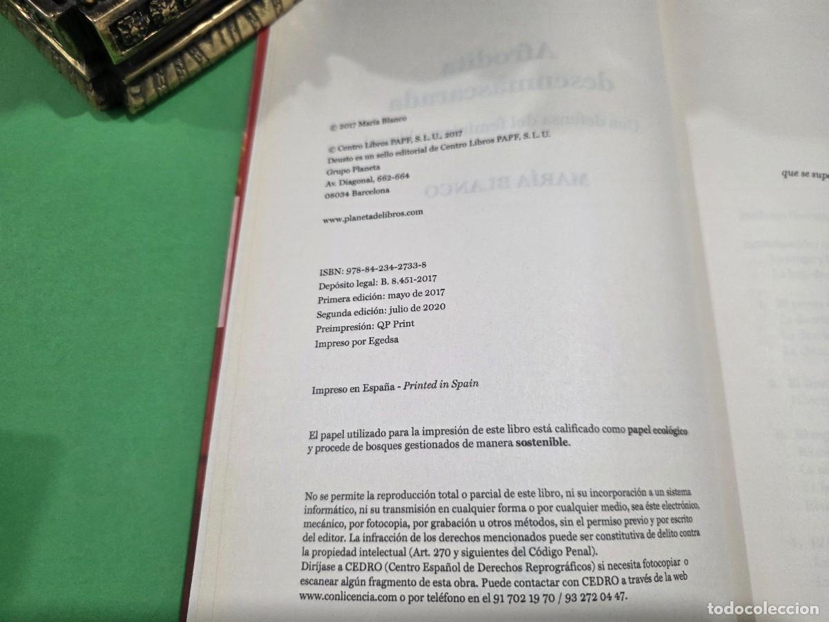 Libros de segunda mano: &rdquo;&rdquo;AFRODITA DESENMASCARADA&rdquo;&rdquo;...MARIA BLANCO...EDICIONES DEUSTO...2020... - Foto 6