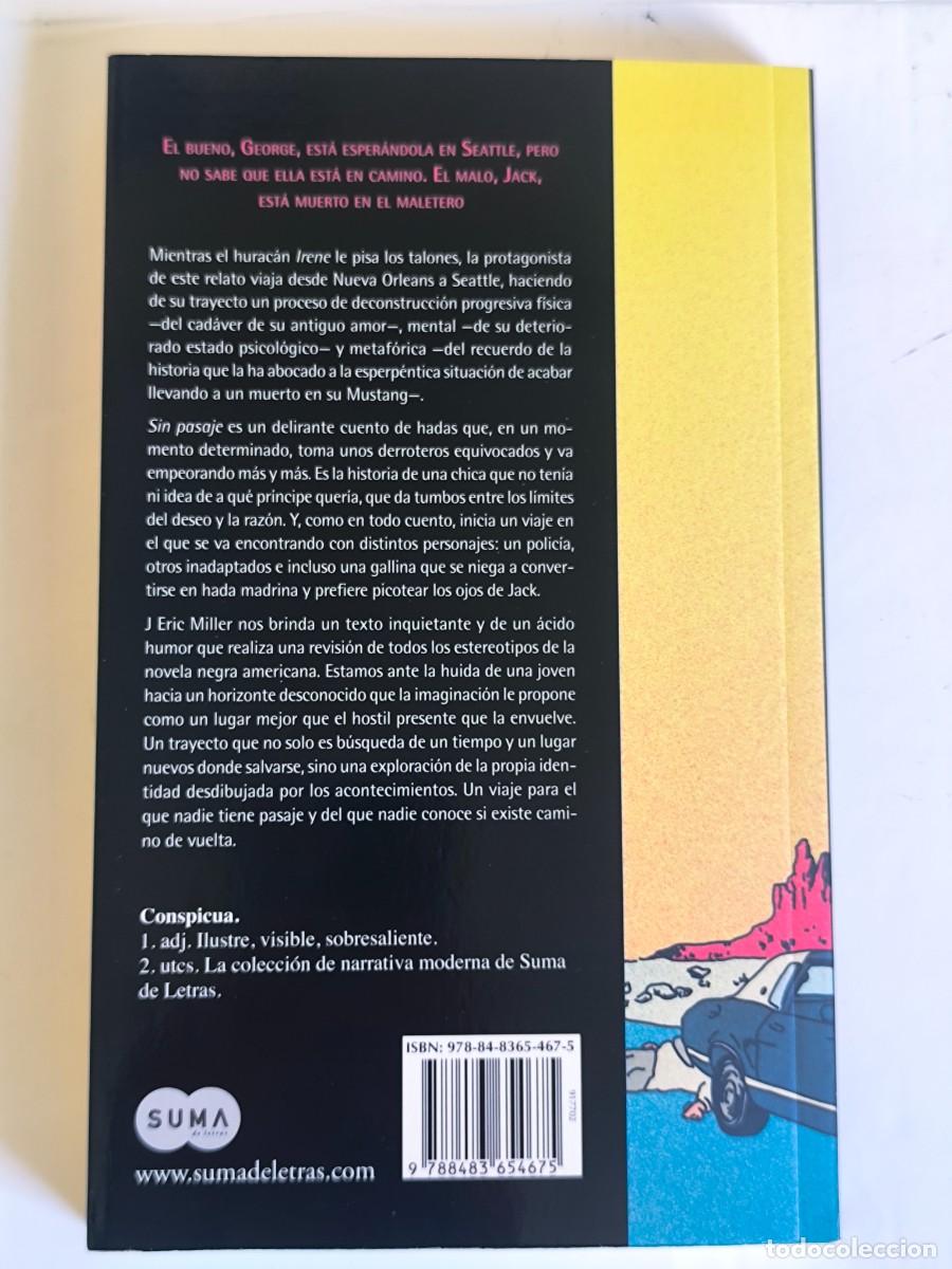 Libros de segunda mano: Sin pasaje - J. Eric Miller - Suma de Letras - Foto 2