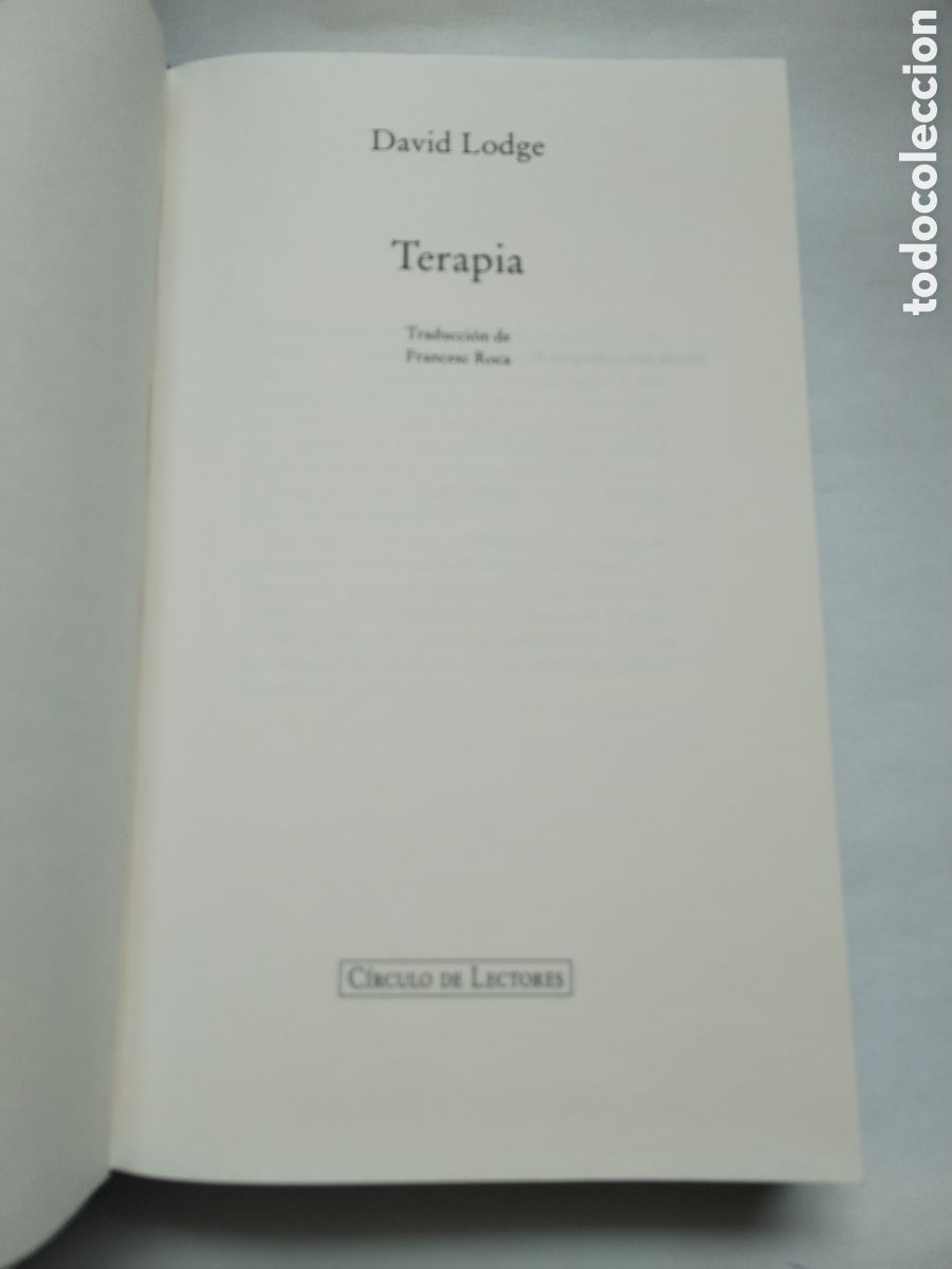Libros de segunda mano: TERAPIA/DAVID LODGE. - Foto 2