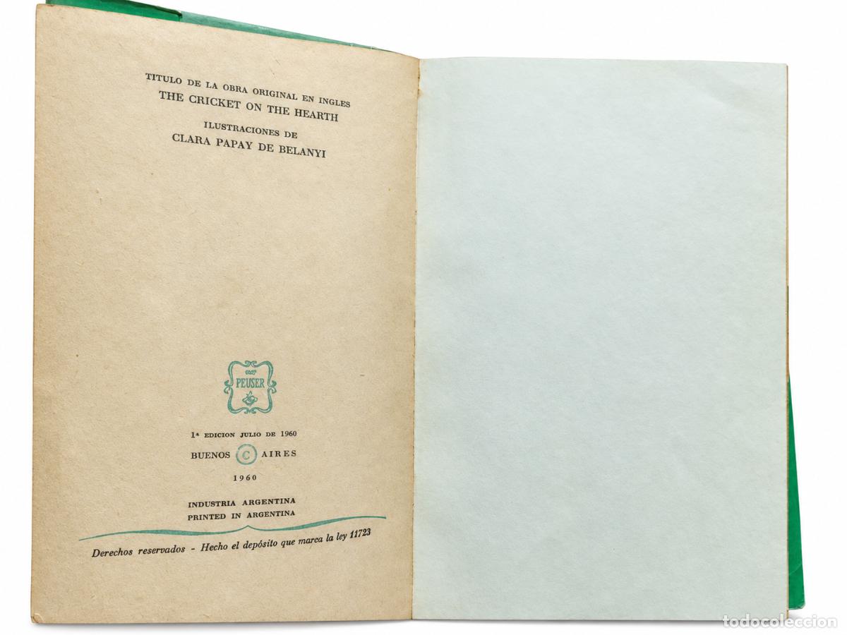 Libros de segunda mano: CHARLES DICKENS &ndash; EL GRILLO DEL HOGAR &ndash; EDICIONES PEUSER &ndash; 1960 - Foto 2