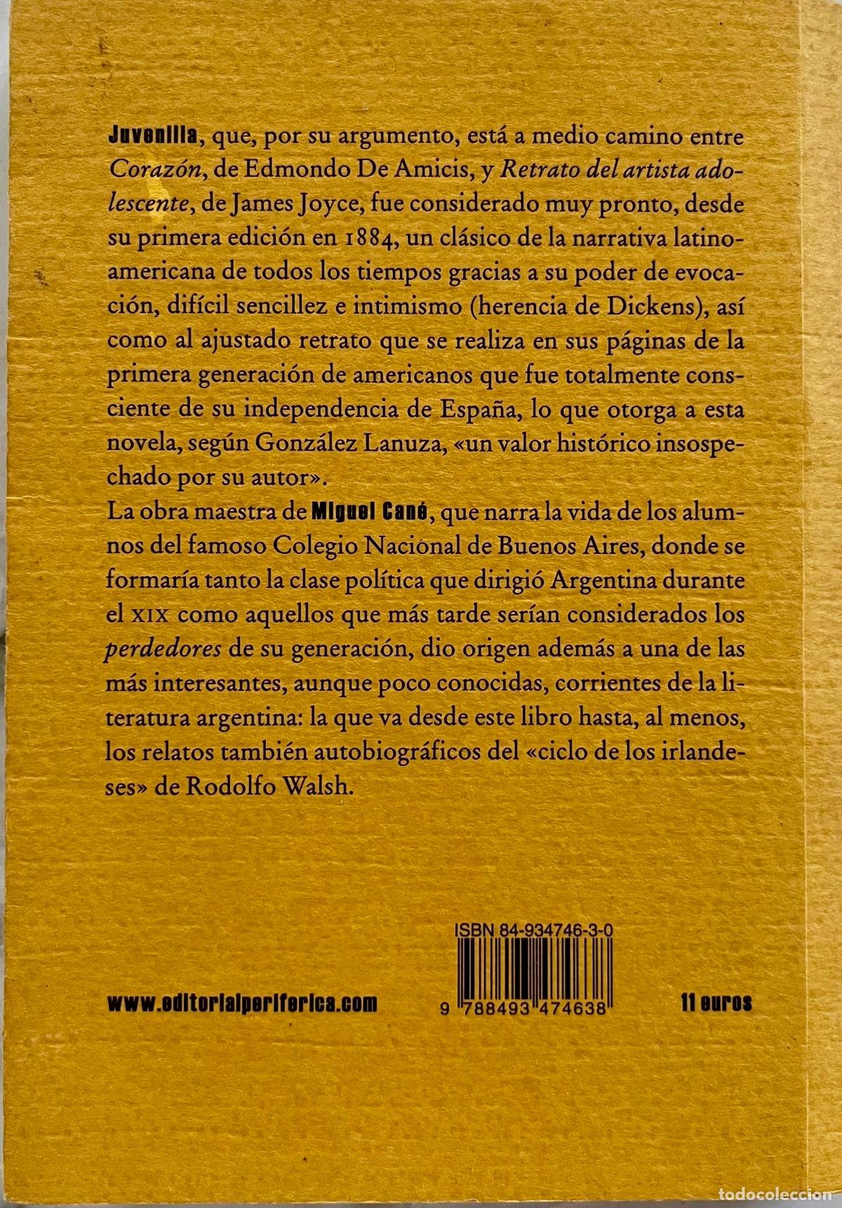 Libros de segunda mano: JUVENILIA. MIGUEL CANO. LIBRO 2006 - Foto 2