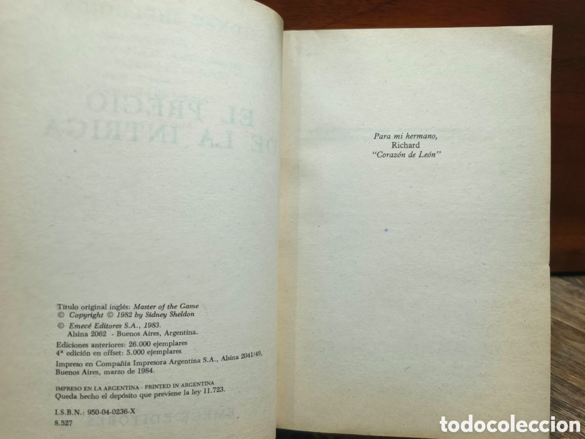 Libros de segunda mano: Sidney Sheldon &ndash; El precio de la intriga &ndash; Emec&eacute; &ndash; LML - Foto 5