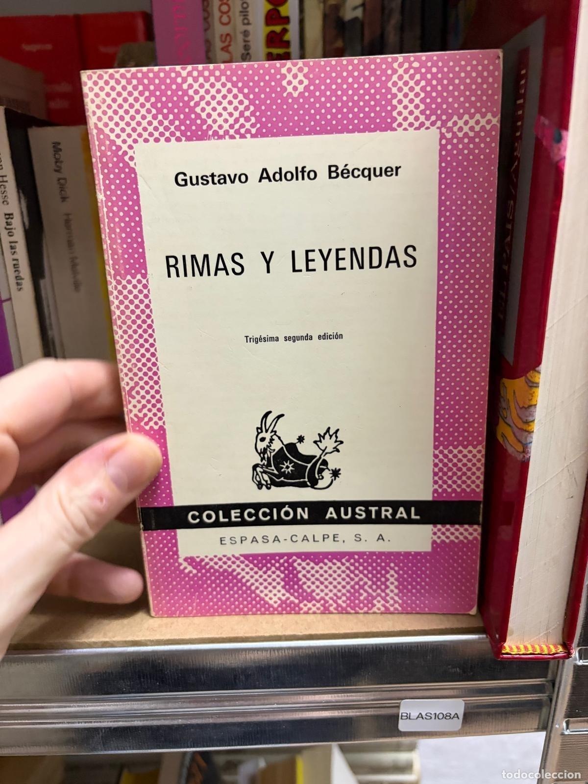 Gebrauchte B&uuml;cher: BLAS108A Gustavo Adolfo B&eacute;cquer Rimas y leyendas Austral Espasa-Calpe
