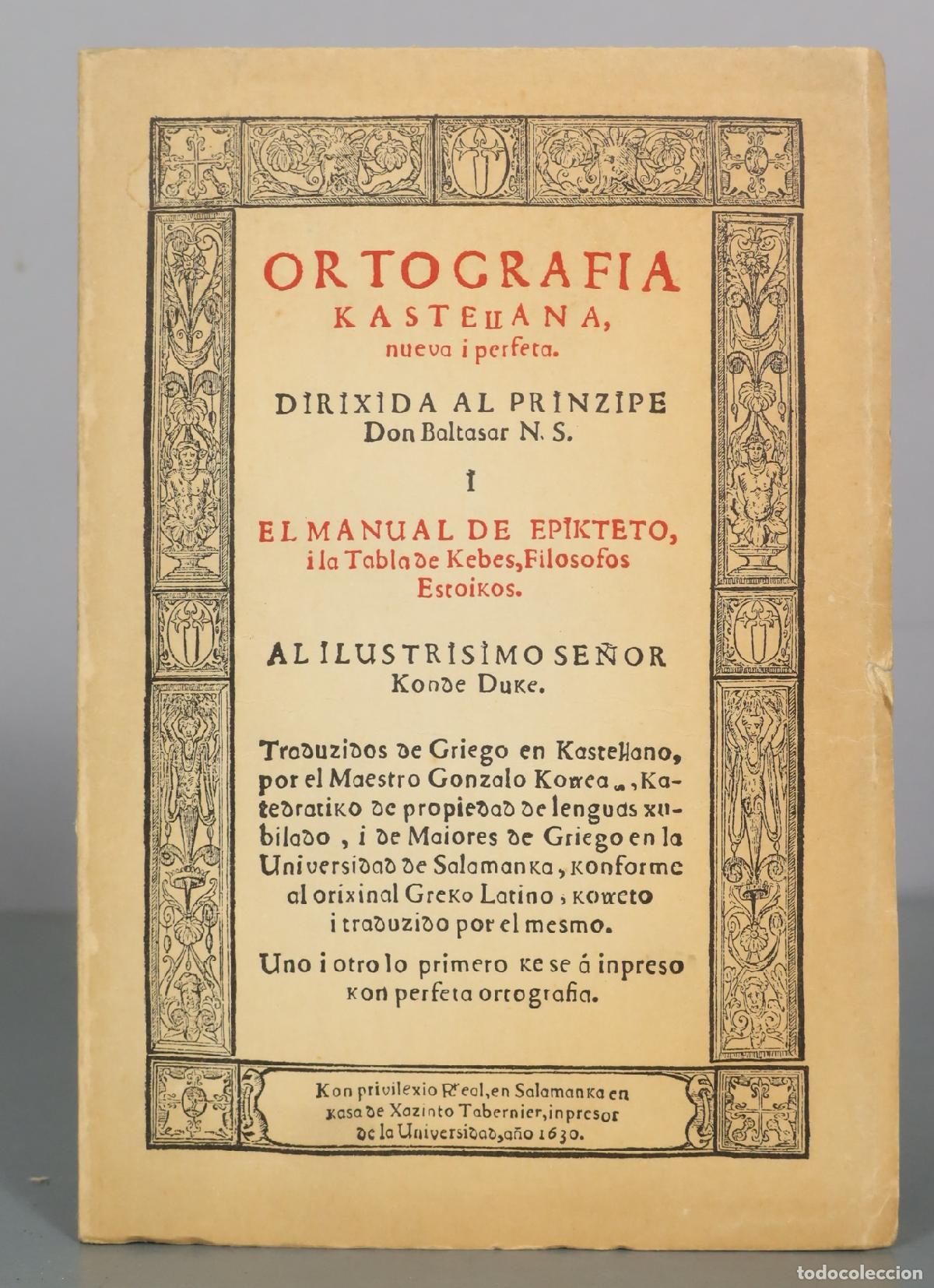 Libros de segunda mano: Ortografia kastellana - Gonzalo Korrea - Espasa Calpe
