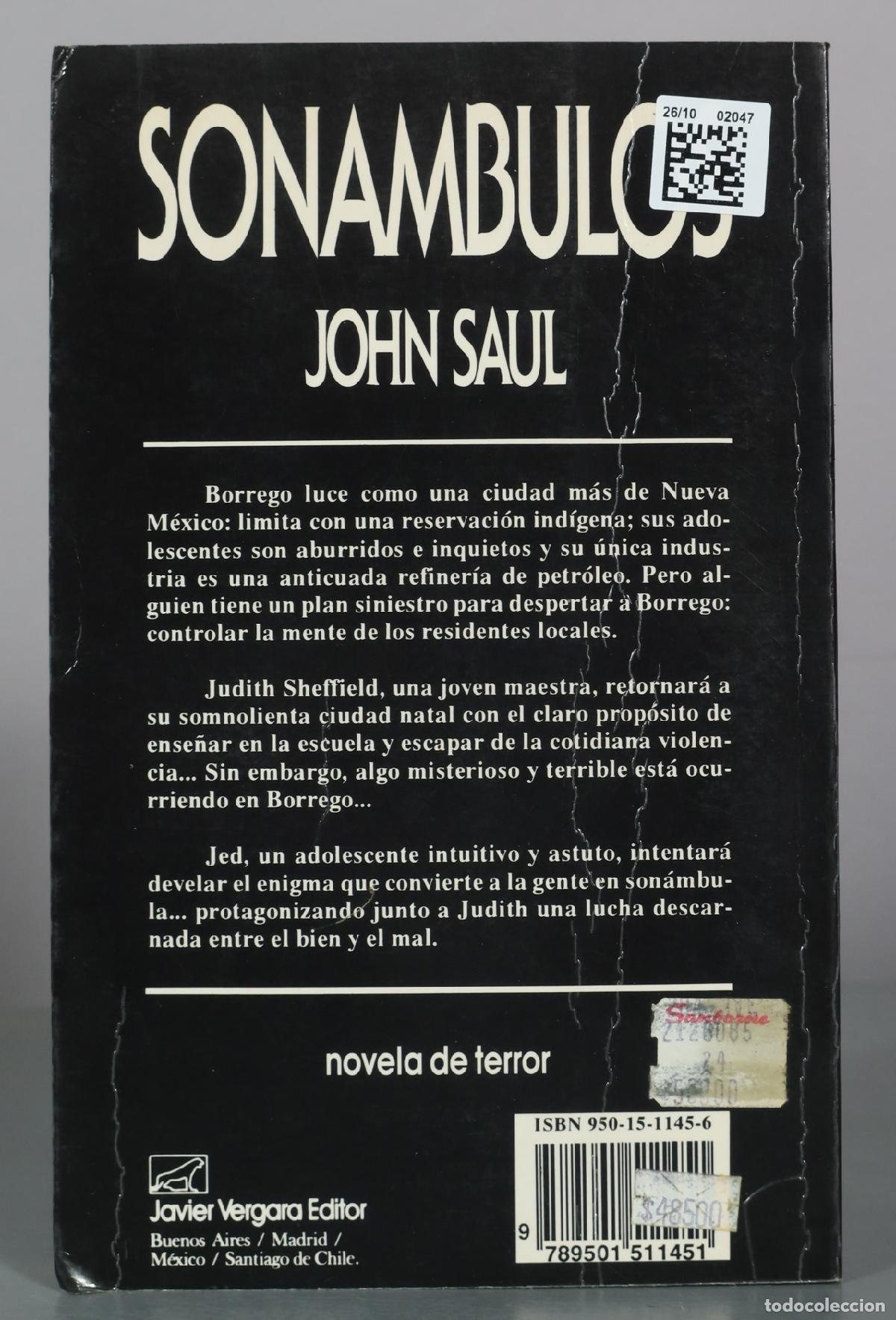 Libros de segunda mano: Son&aacute;mbulos - John Saul - Ediciones B - Foto 2