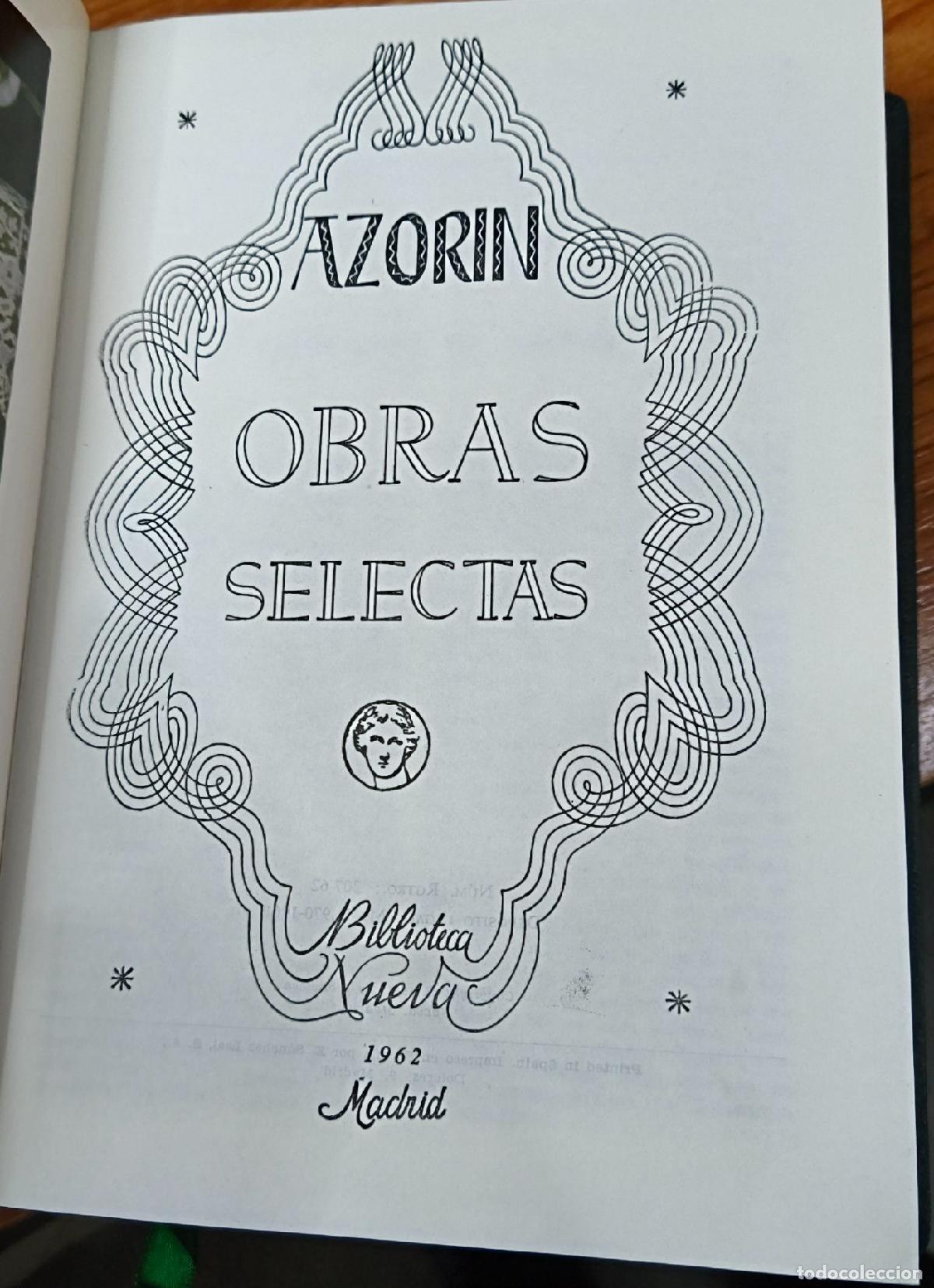 Libros de segunda mano: Obras Selectas - Azor&iacute;n - Biblioteca Nueva 1962 - Foto 4