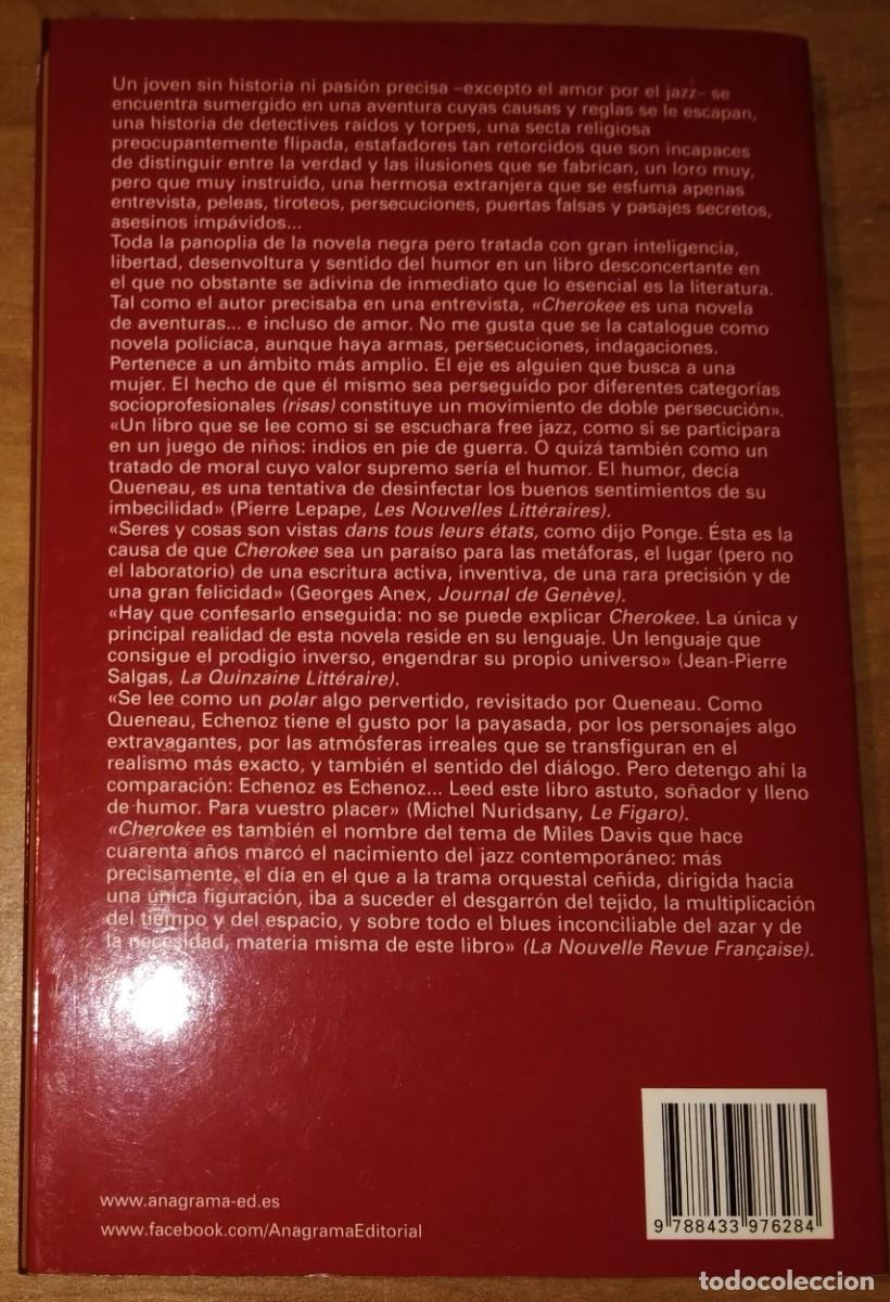Libros de segunda mano: JEAN ECHENOZ - CHEROKEE - ANAGRAMA, 2014 - Foto 2
