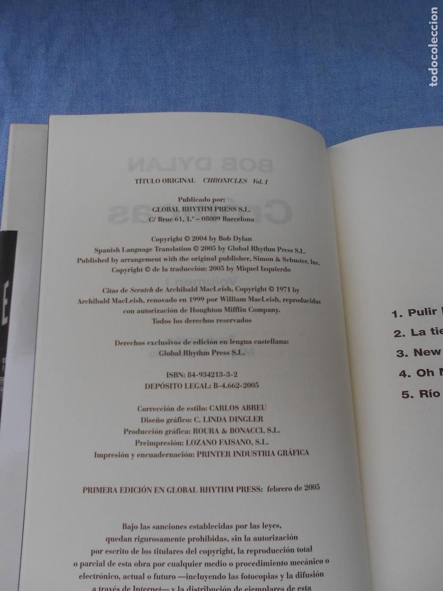 Libros de segunda mano: CRONICAS I. BOB DYLAN - Foto 5