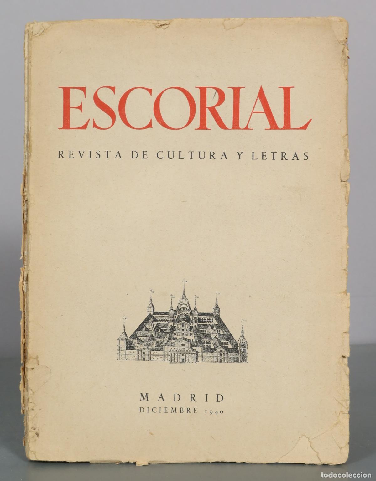 Libri di seconda mano: Escorial - Revista de Cultura y Letras DICIEMBRE 1940