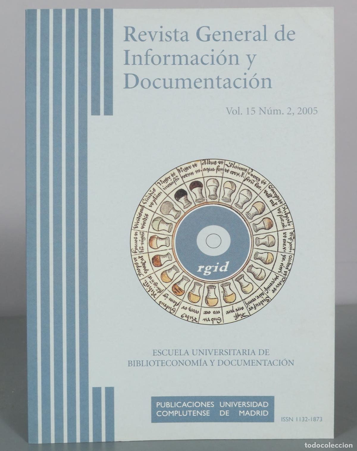 Libros de segunda mano: Revista General de Informaci&oacute;n y Documentaci&oacute;n - Publicaciones Universidad Complutense de Madrid VOL