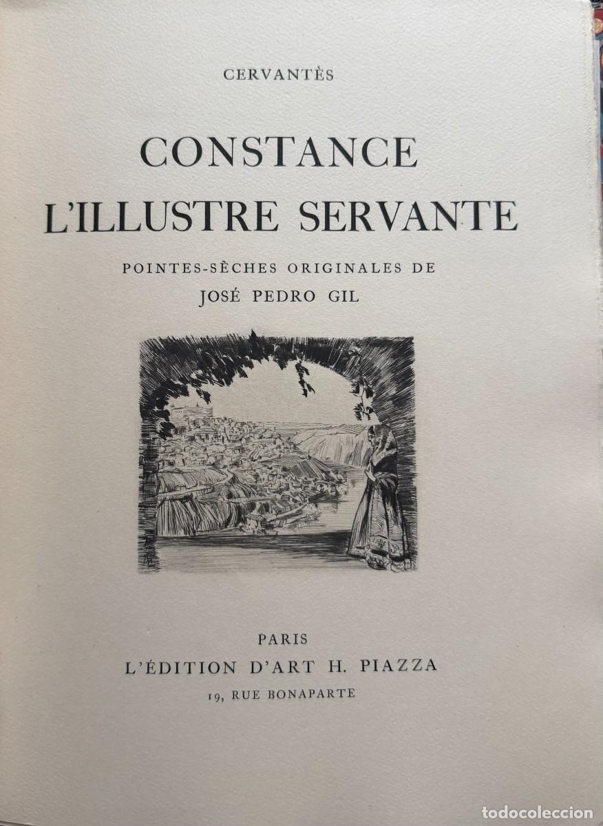 Second hand books: Cervantes. Constance l&rsquo;illustre servante. Pointes-s&egrave;ches originales de Jos&eacute; Pedro Gil. 1931