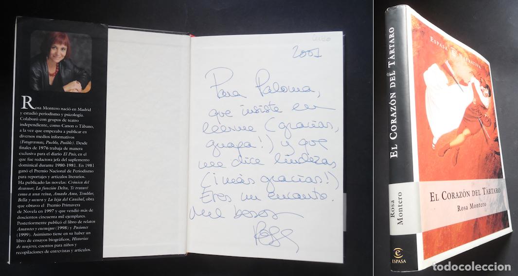 Livros em segunda m&atilde;o: Rosa Montero firma a mano El coraz&oacute;n del T&aacute;rtaro (2001), 1&ordf; edici&oacute;n