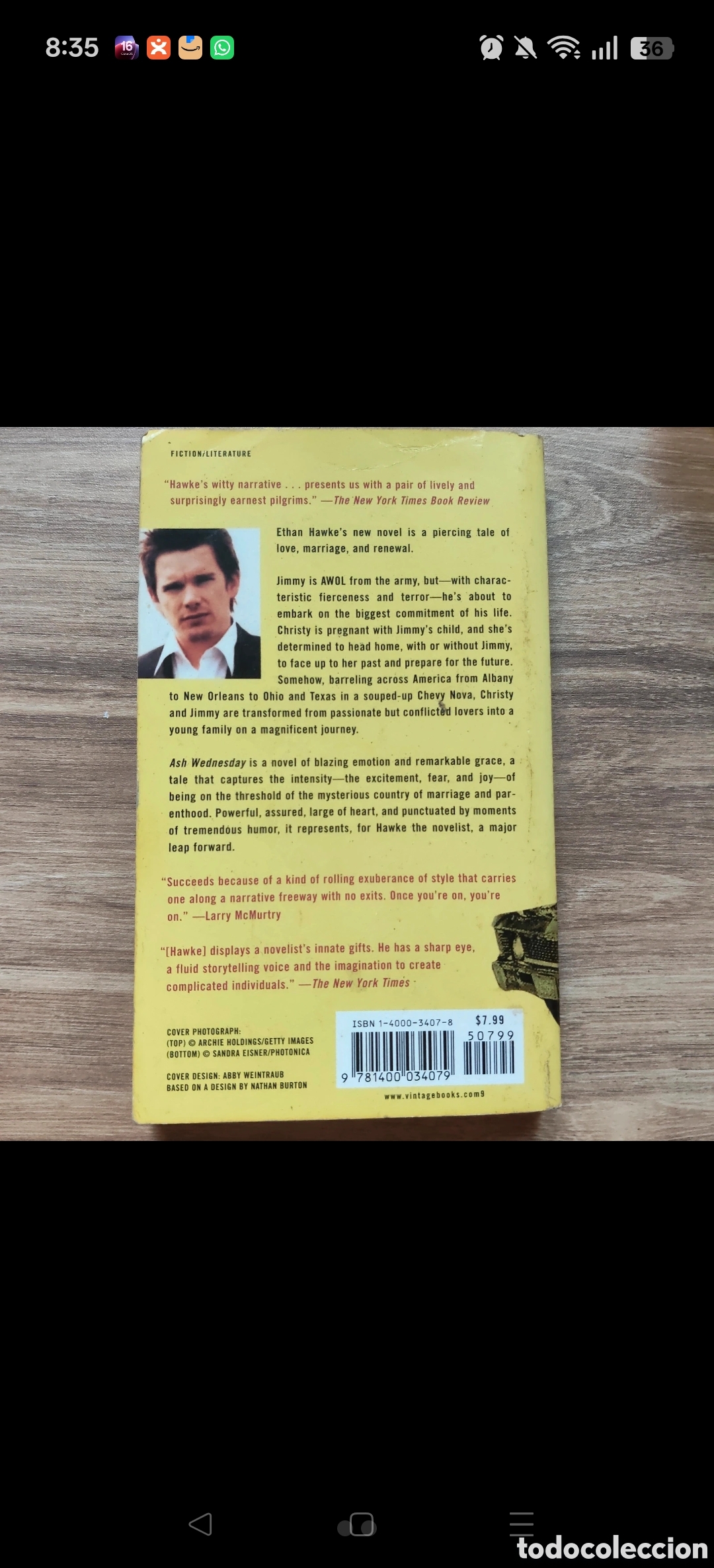 Libros de segunda mano: ash wednesday-Ethan Hawke - Foto 2