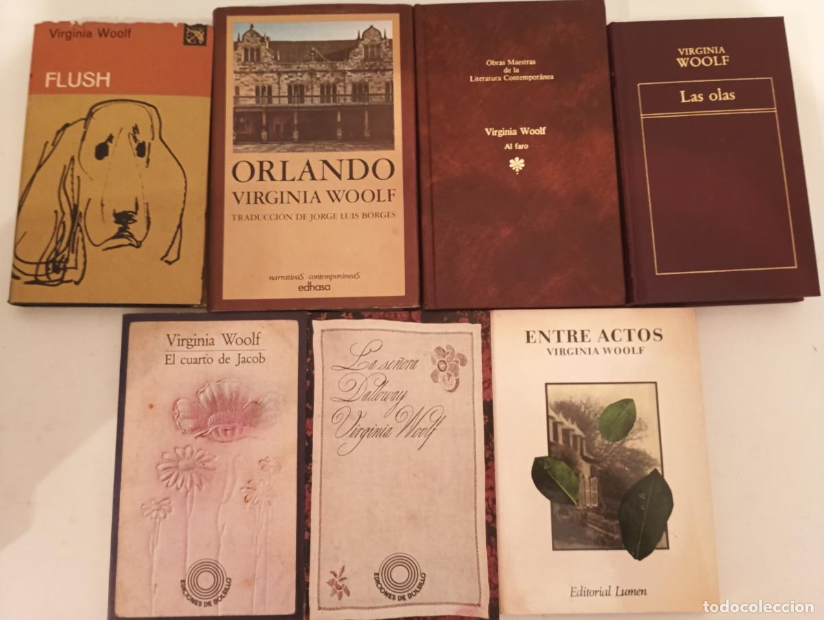 Livros em segunda m&atilde;o: Lote INDIVISIBLE 7 Libros Virginia Woolf - Flush (Destino 1956), Orlando (Trad. Borges), Al Faro...