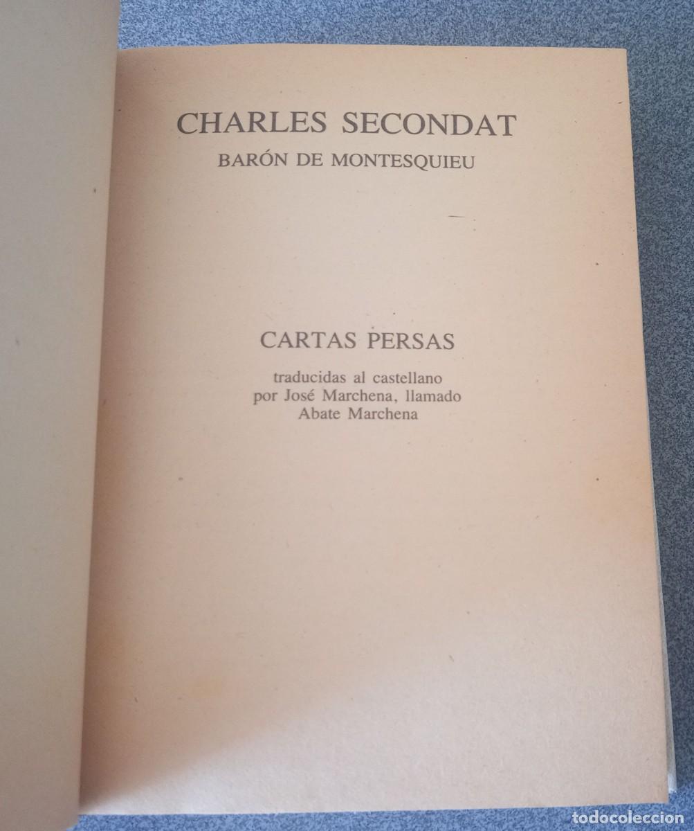 Libros de segunda mano: Cartas Persas Charles Secondat - Foto 3