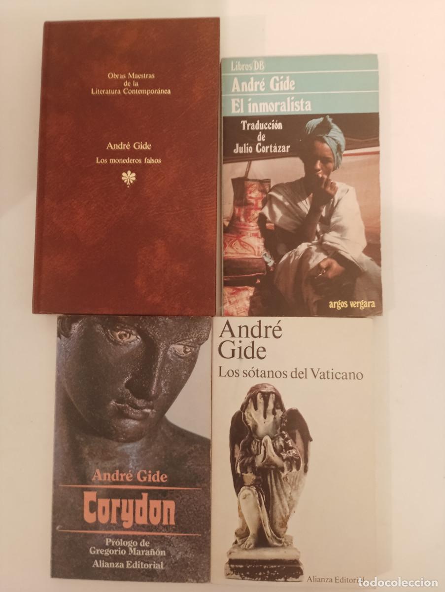 Libros de segunda mano: Lote INDIVISIBLE 4 Libros Andr&eacute; Gide - Corydon, El Inmoralista (Trad. Cort&aacute;zar), Alianza