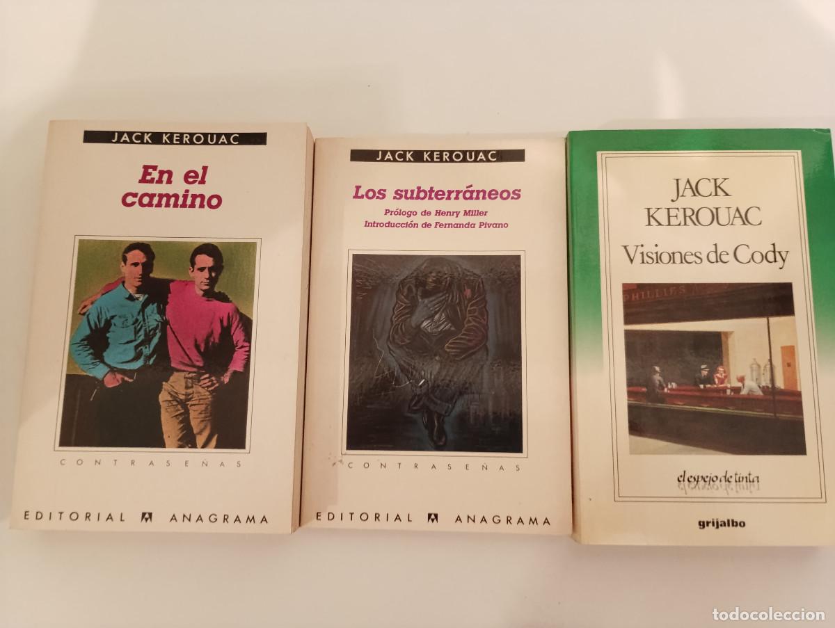 Libri di seconda mano: Lote INDIVISIBLE 3 Libros Jack Kerouac - En el Camino, Visiones de Cody (Anagrama / Grijalbo)