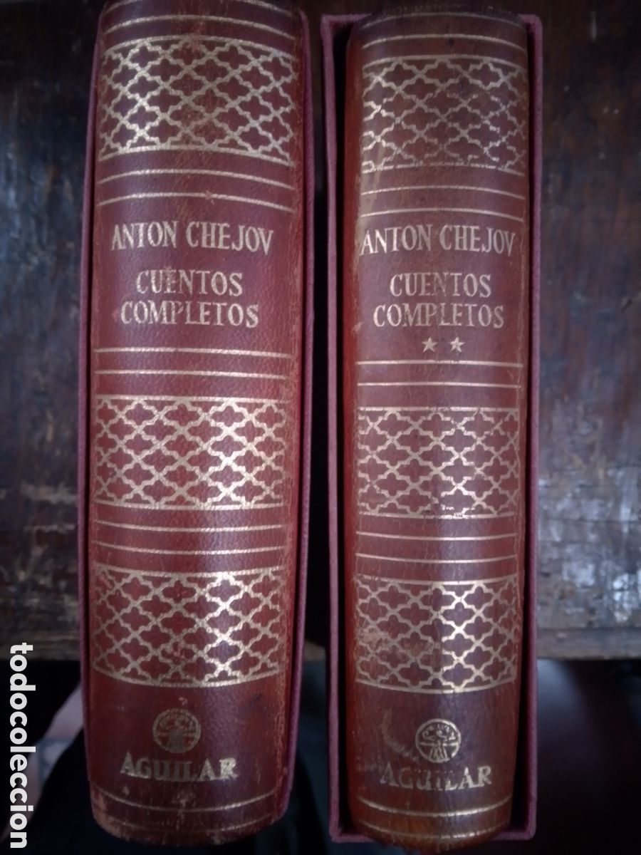 Libros de segunda mano: ANTON CHEJOV. CUENTOS COMPLETOS. II VOLUMENES. AGUILAR. MADRID. 1957