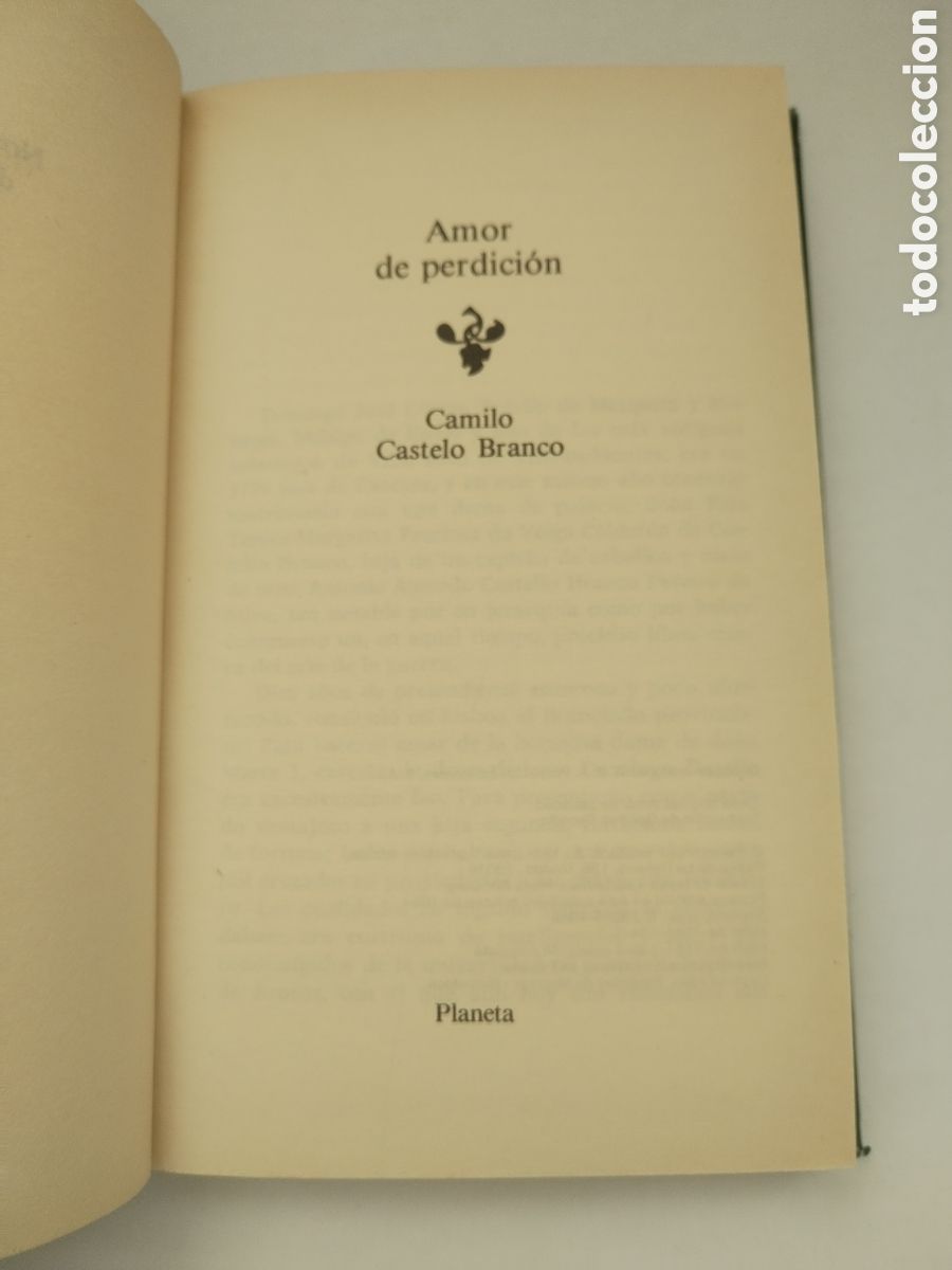 Libros de segunda mano: AMOR DE PERDICION/CAMILO CASTELO BRANCO - Foto 2