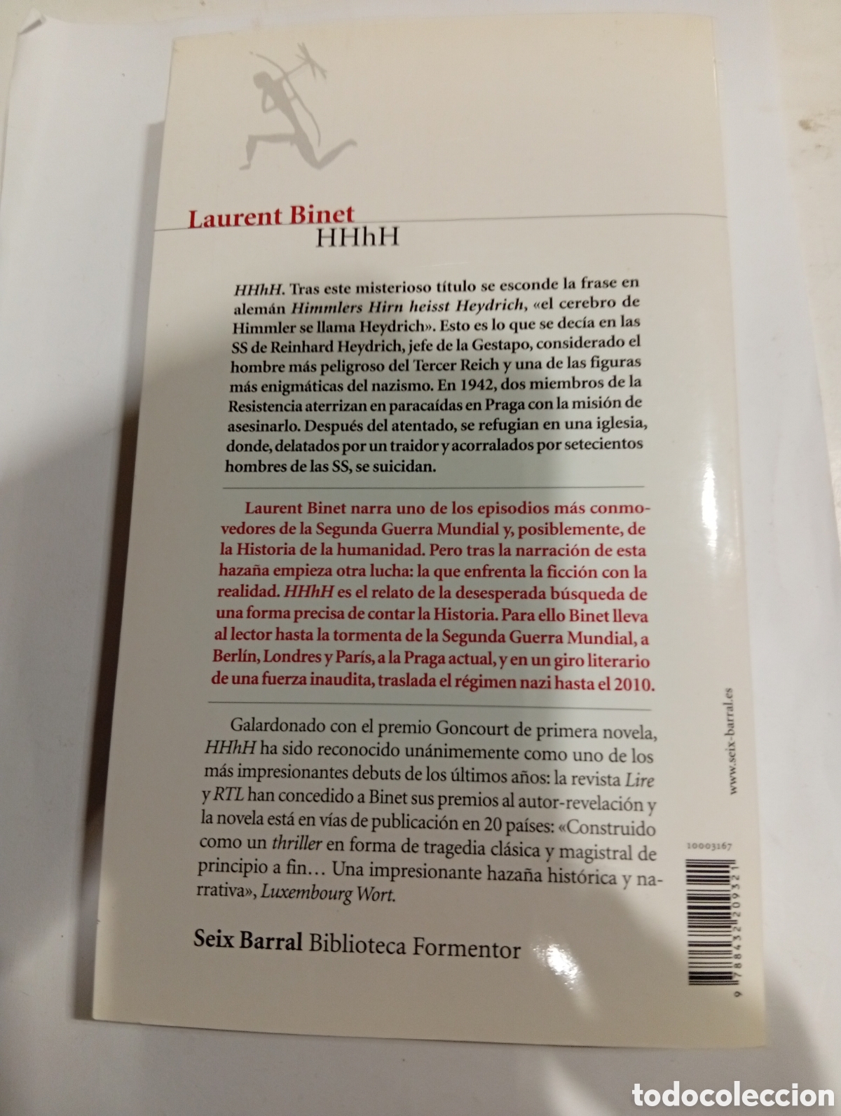 Libros de segunda mano: HHhH Laurent Binet Seix Barral - Foto 2