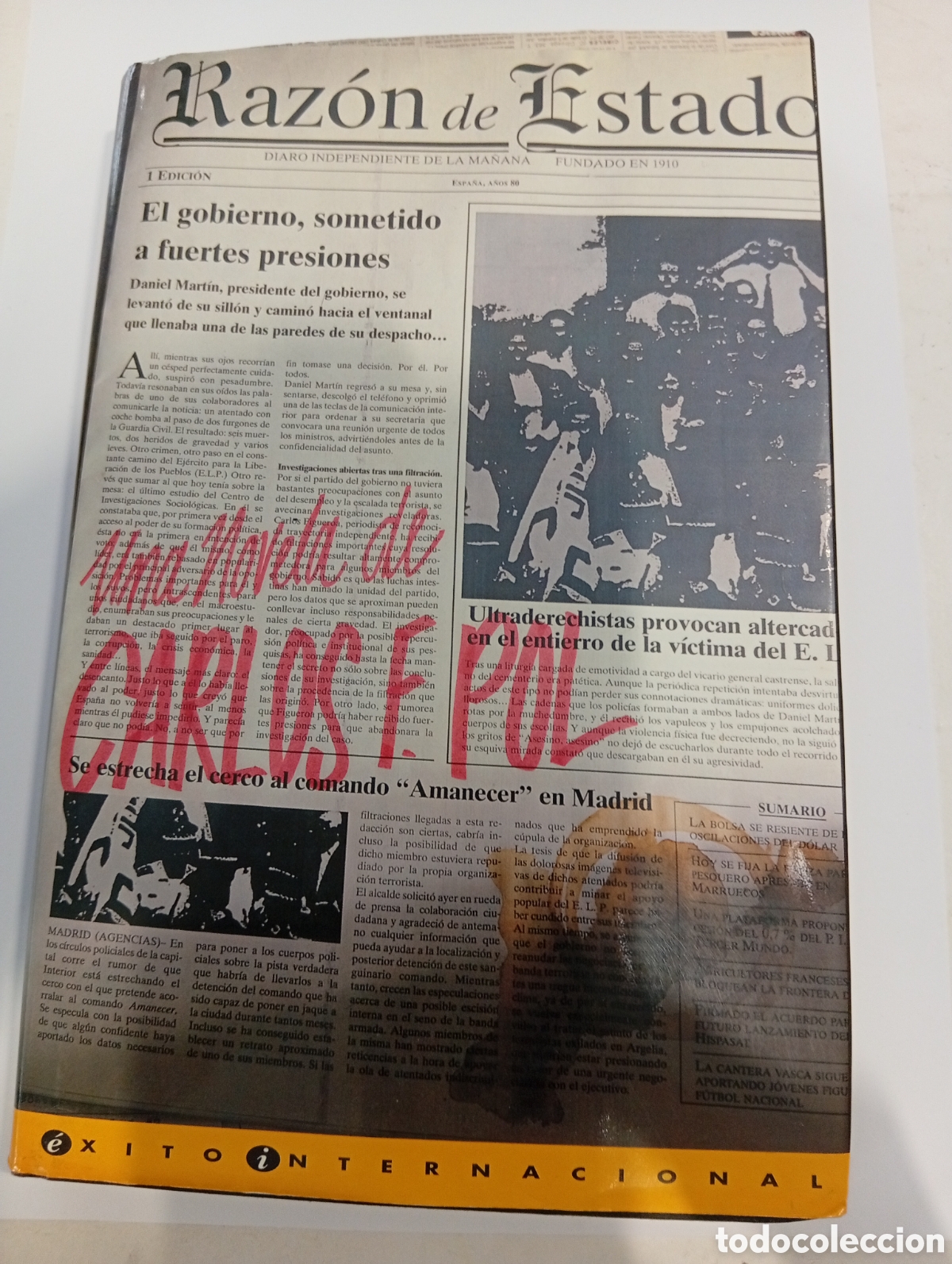 Libros de segunda mano: Raz&oacute;n de estado Carlos F. Pol
