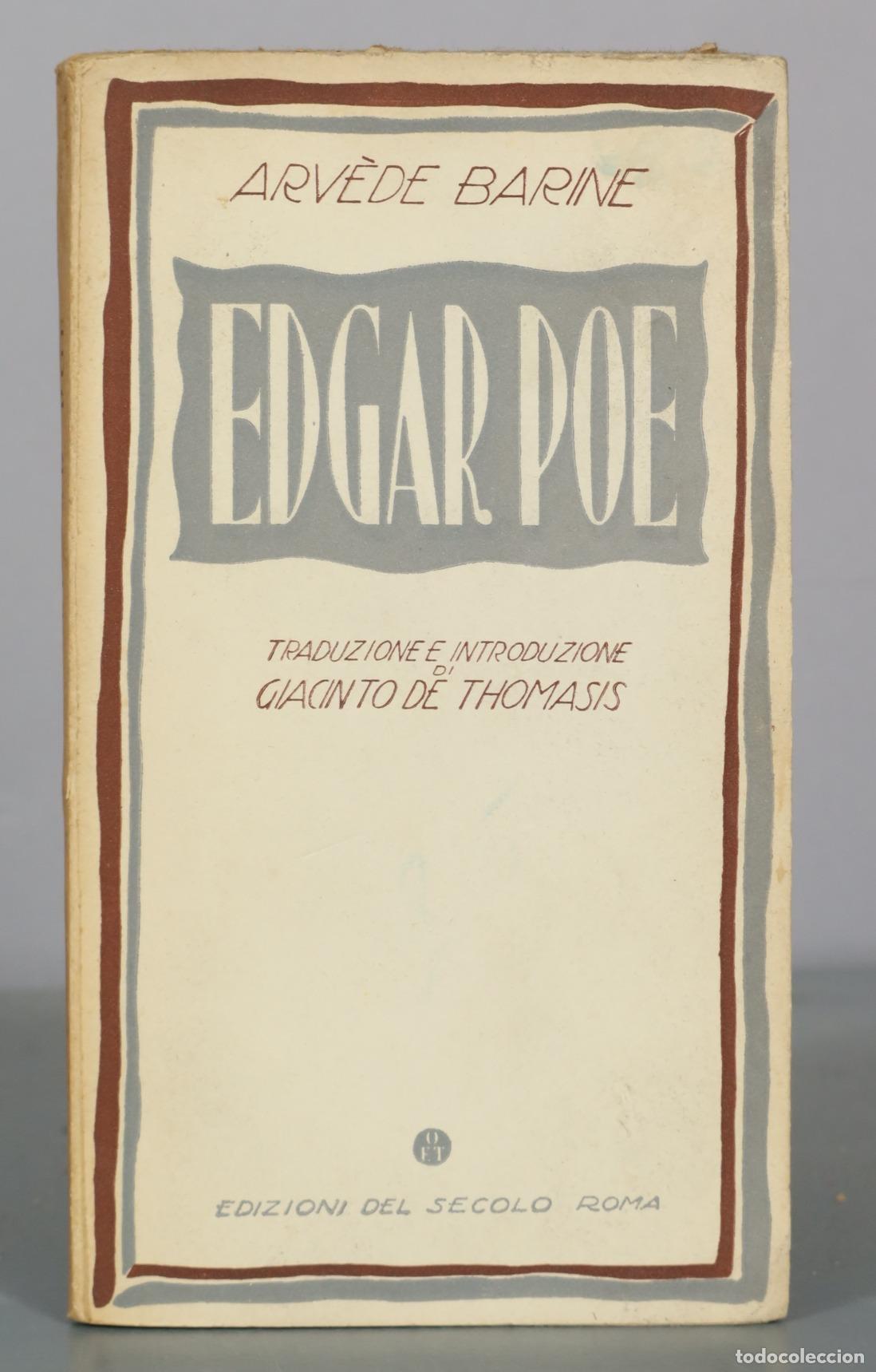 Livros em segunda m&atilde;o: Edgar Poe - Arv&egrave;de Barine - Edizioni del Secolo Roma
