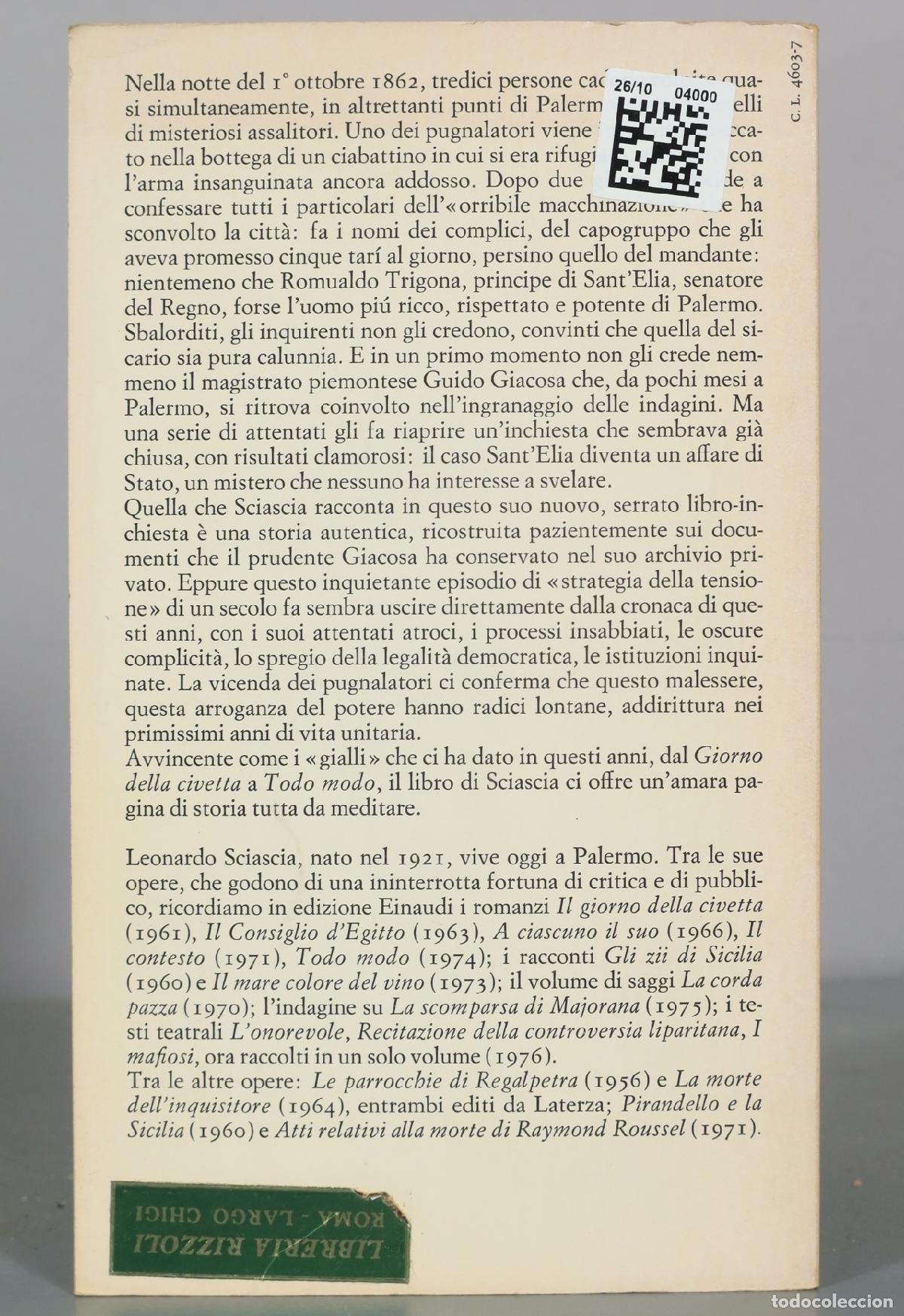 Libros de segunda mano: I pugnalatori - Leonardo Sciascia - Einaudi - Foto 2
