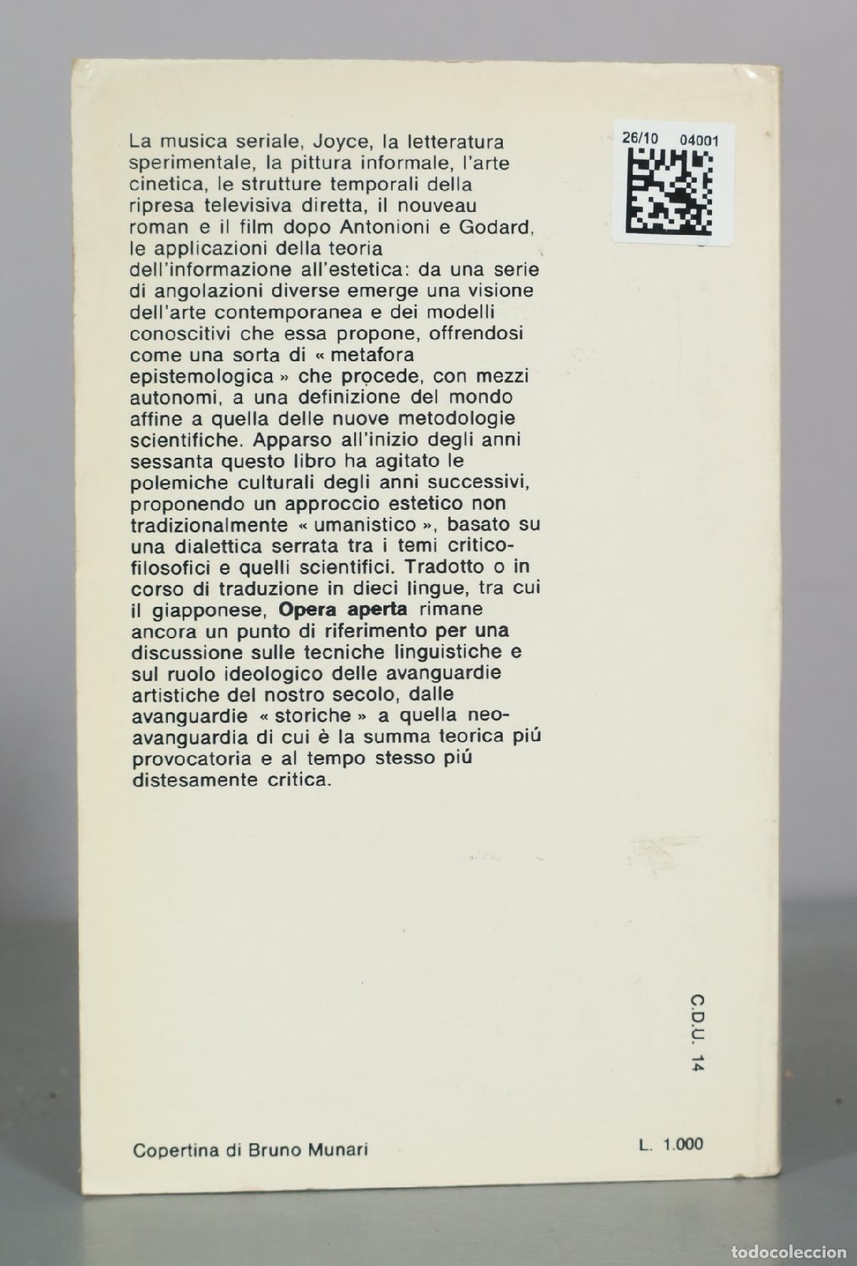 Libros de segunda mano: Opera aperta - Umberto Eco - Bompiani - Foto 2