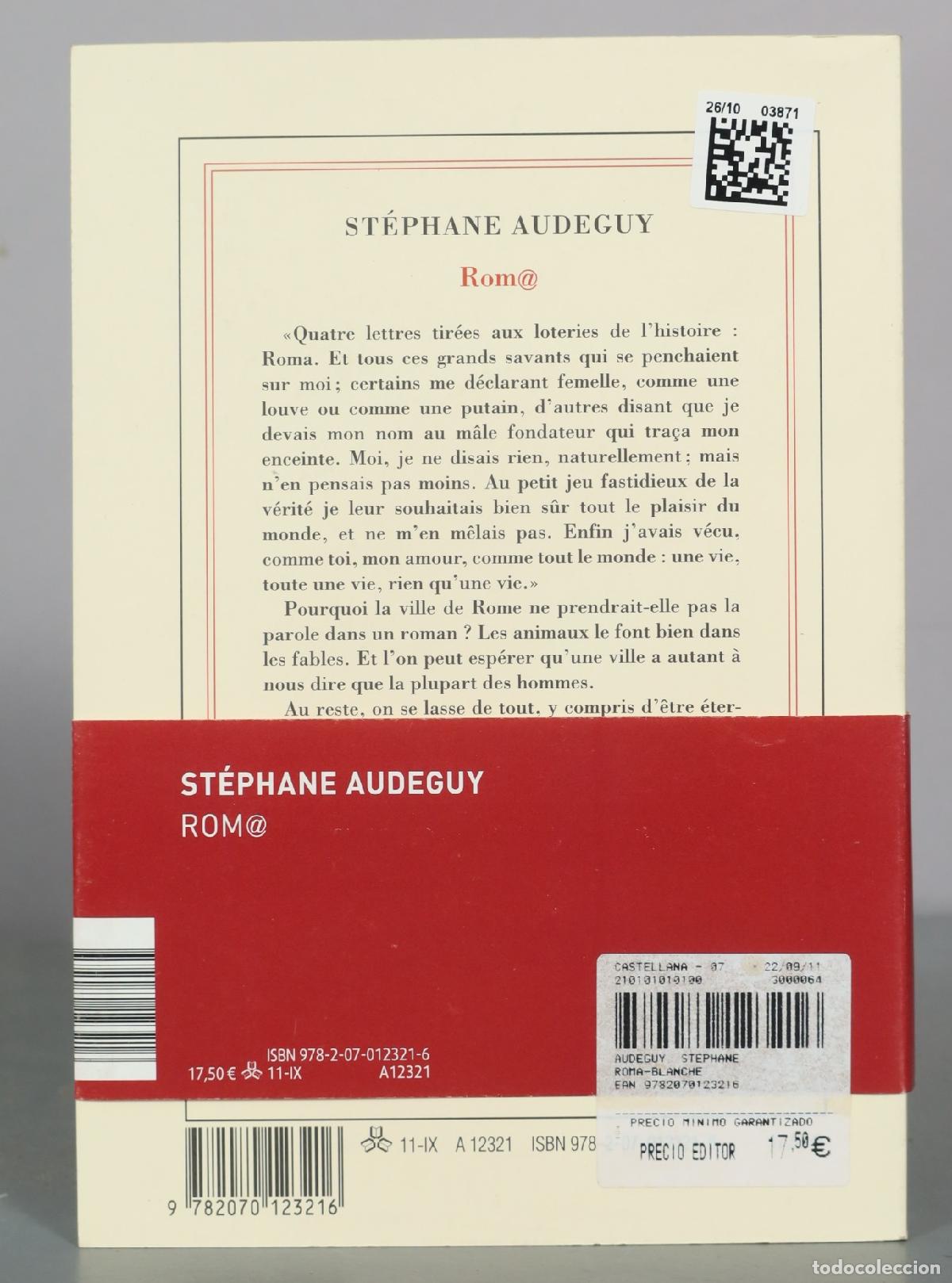 Libros de segunda mano: Rom@ - St&eacute;phane Audeguy - Gallimard - Foto 2