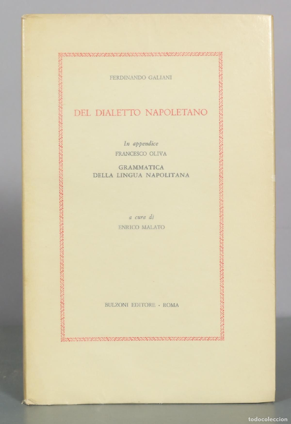 Libros de segunda mano: Del dialetto napoletano - Ferdinando Galiani - Bulzoni Editore