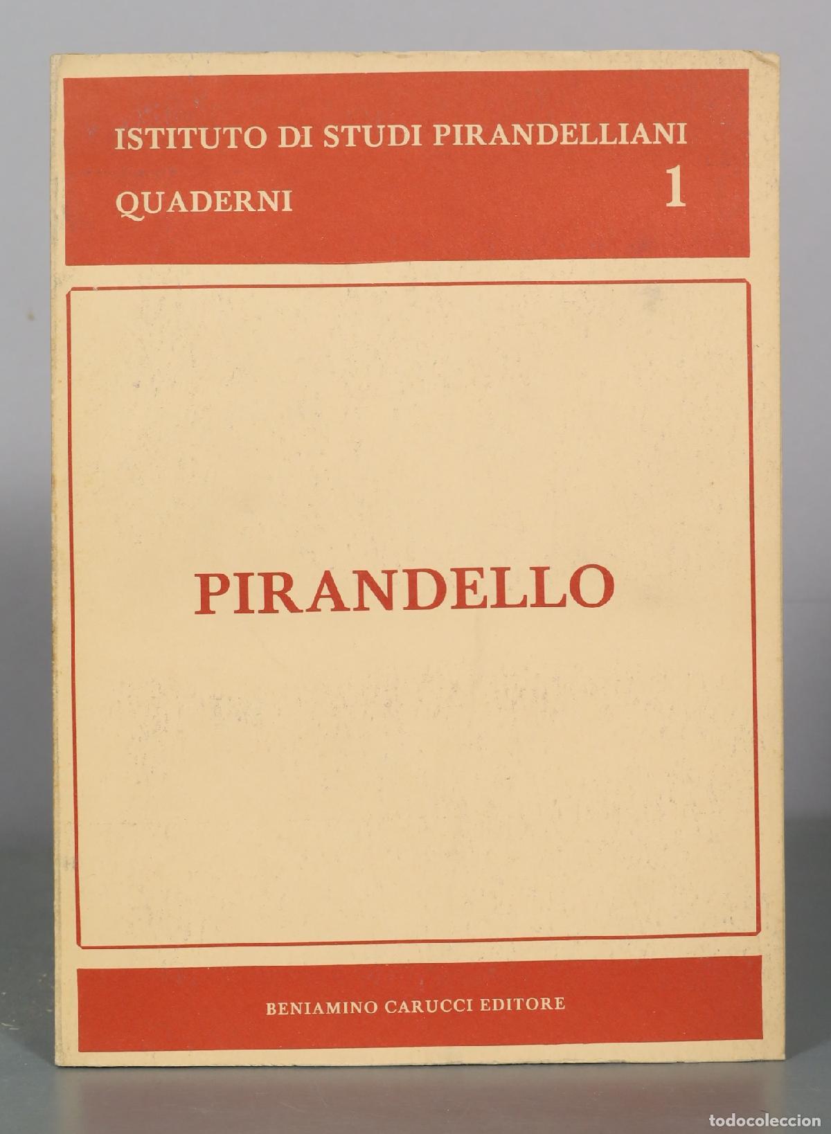 Libros de segunda mano: Istituto di Studi Pirandelliani - Quaderni 1 - Pirandello - Beniamino Carucci Editore
