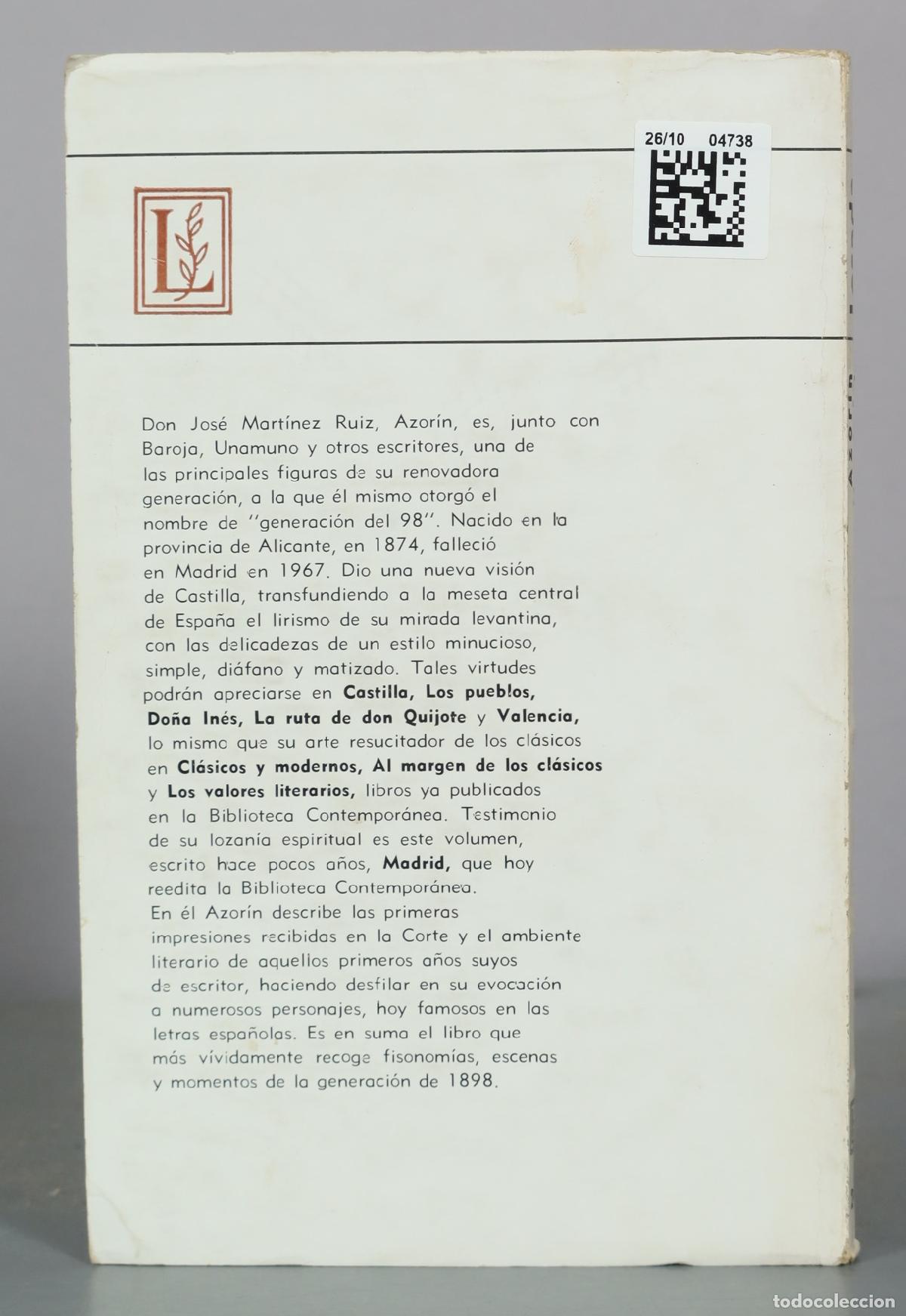 Libros de segunda mano: Madrid - Azor&iacute;n - Losada - Foto 2