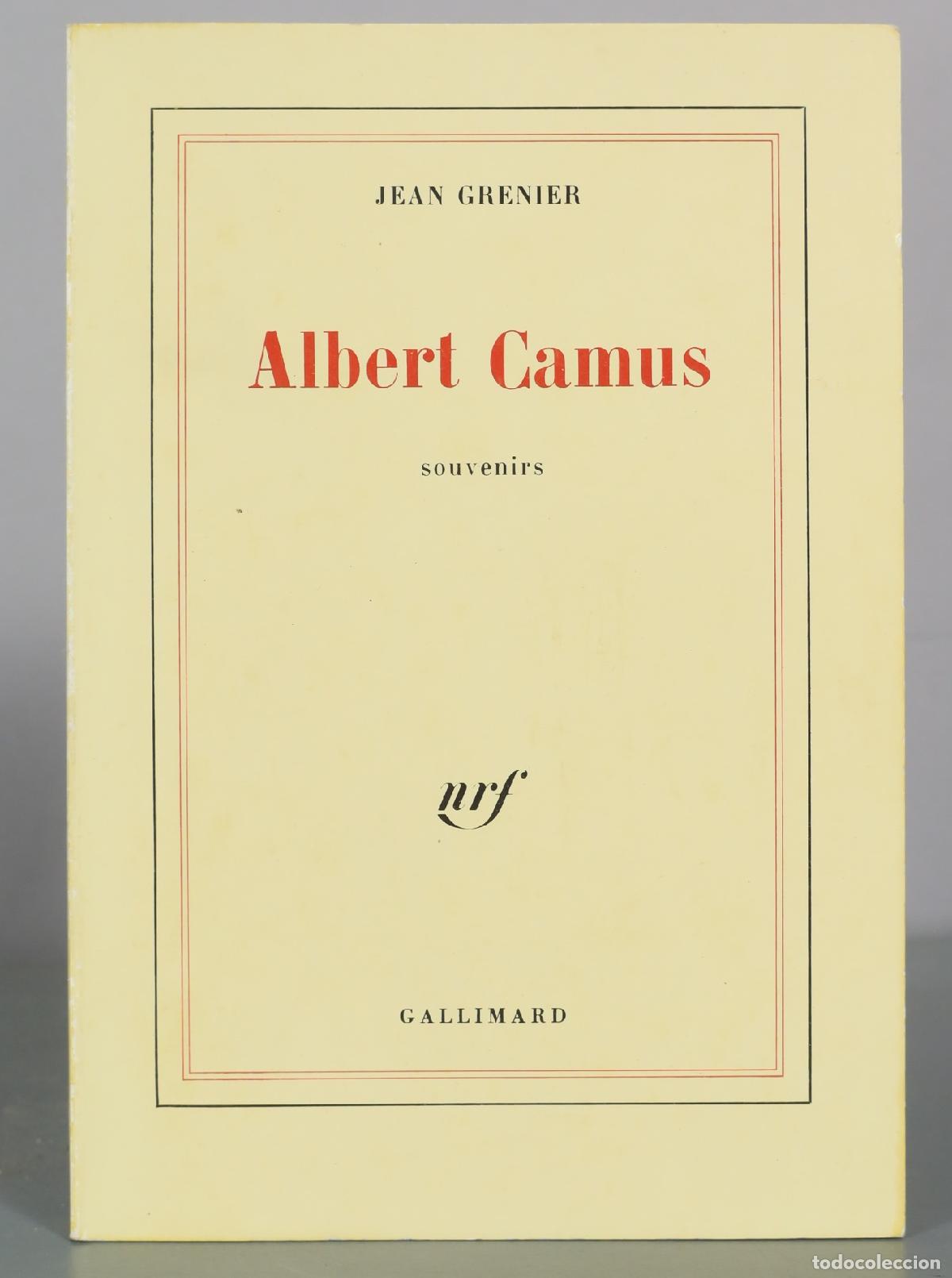 Libros de segunda mano: Albert Camus - souvenirs - Jean Grenier - Gallimard