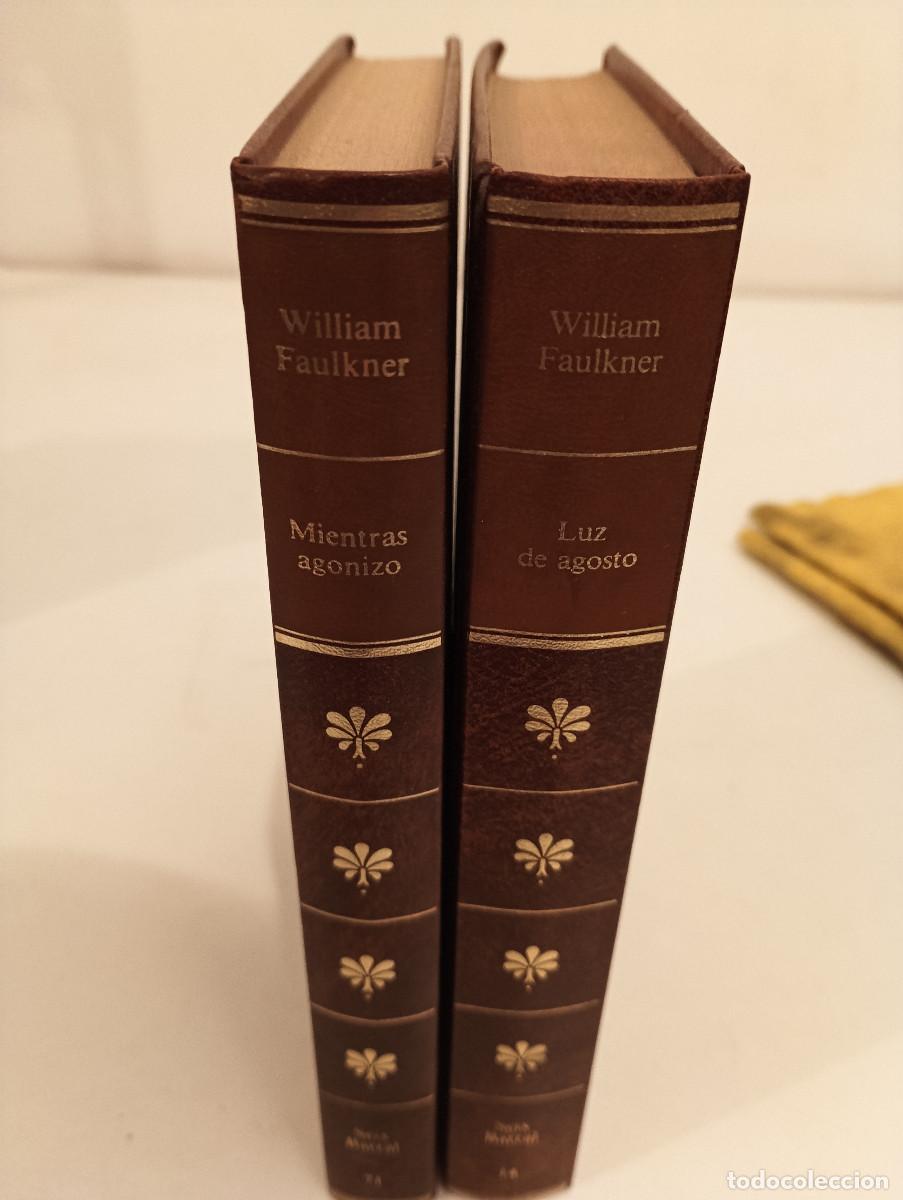 Libros de segunda mano: Lote INDIVISIBLE 2 Libros William Faulkner - Mientras Agonizo + Luz de Agosto (Tapa Dura)